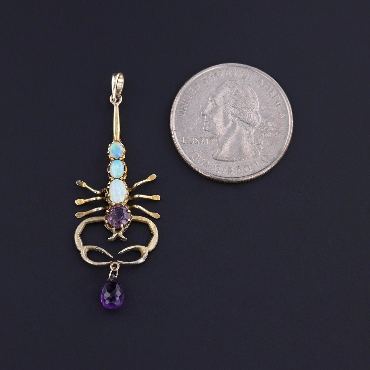 Antique Scorpion Pendant of 10k Gold - Trademark Antiques