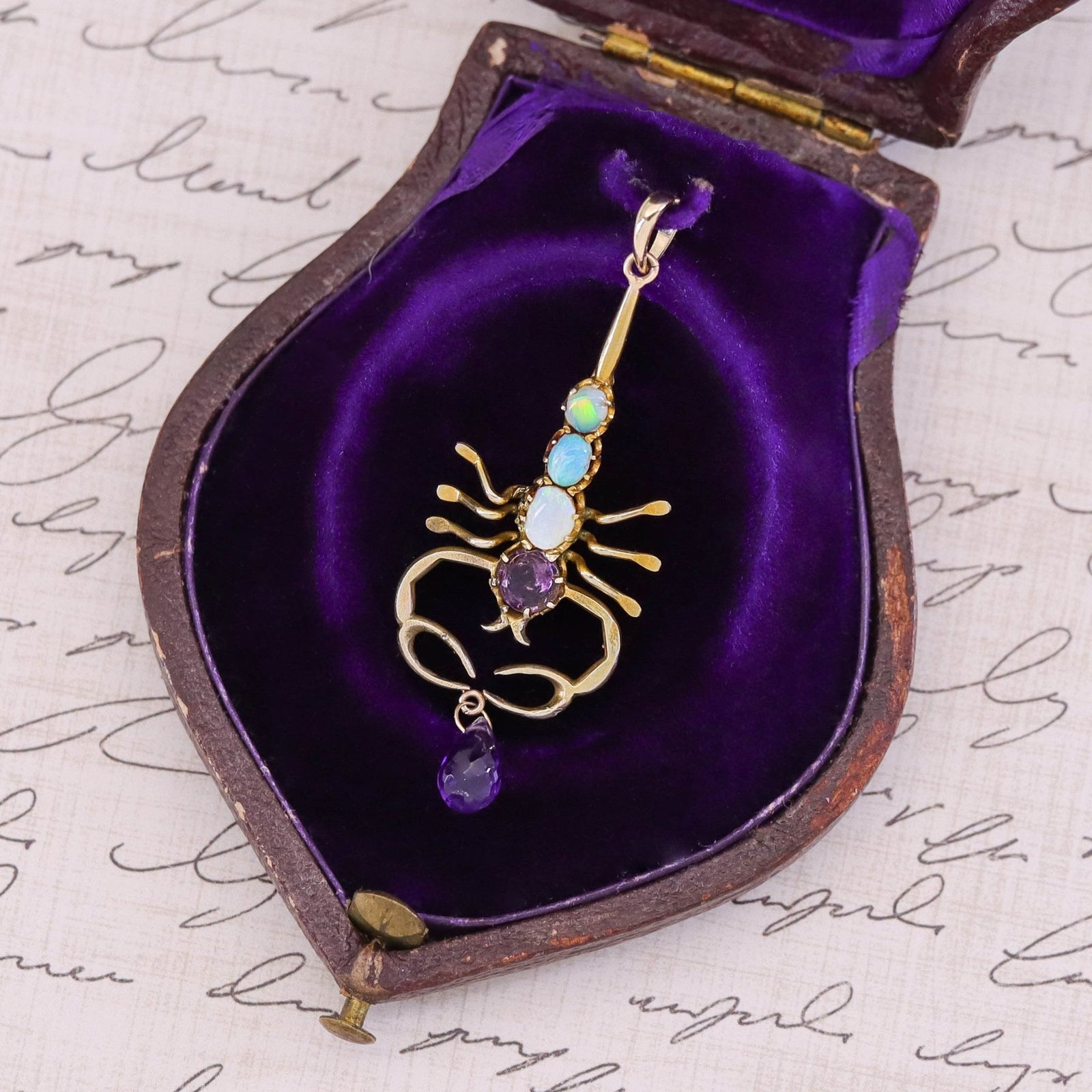 Antique Scorpion Pendant of 10k Gold - Trademark Antiques