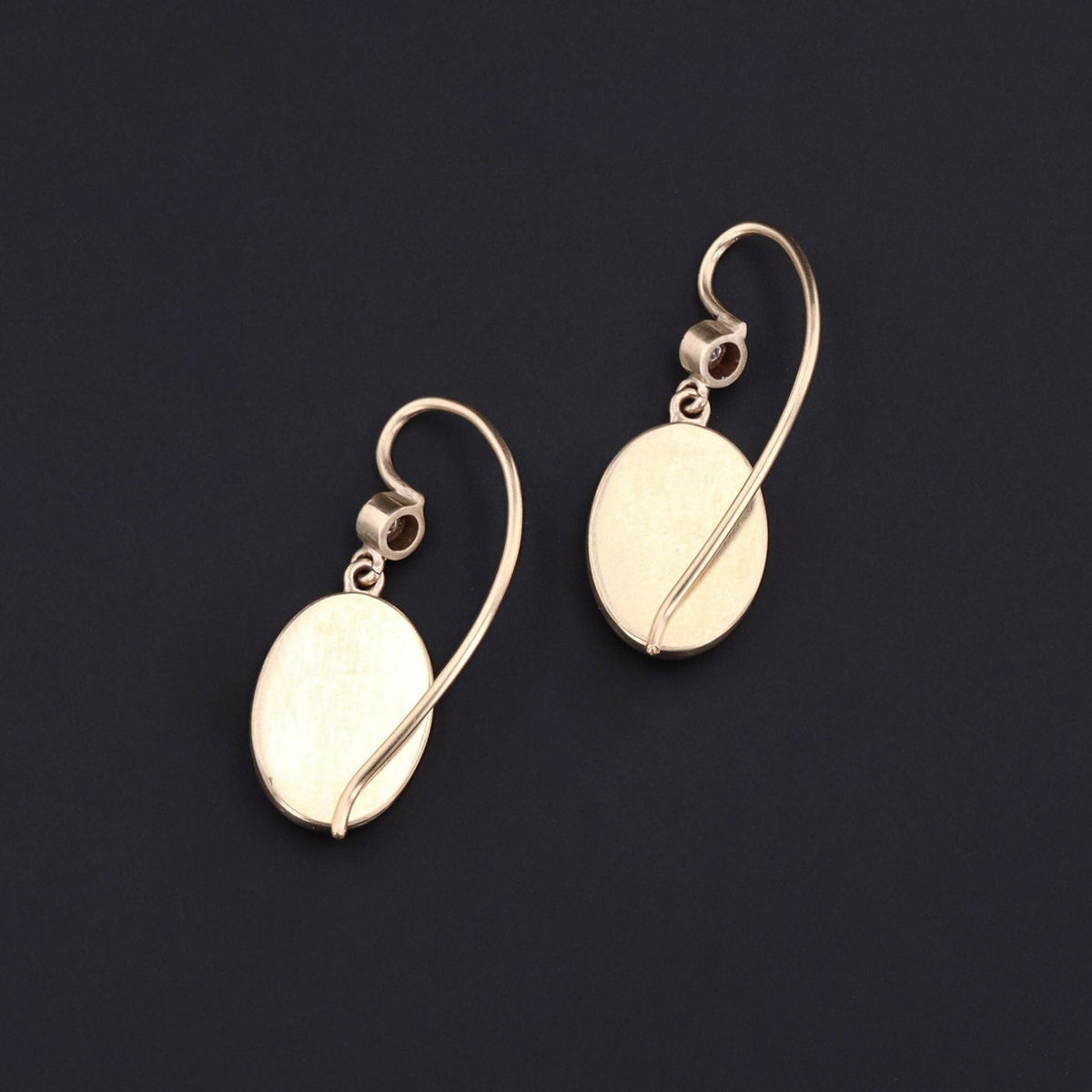 Antique Shibayama Ladybug Earrings of 14k Gold - Trademark Antiques