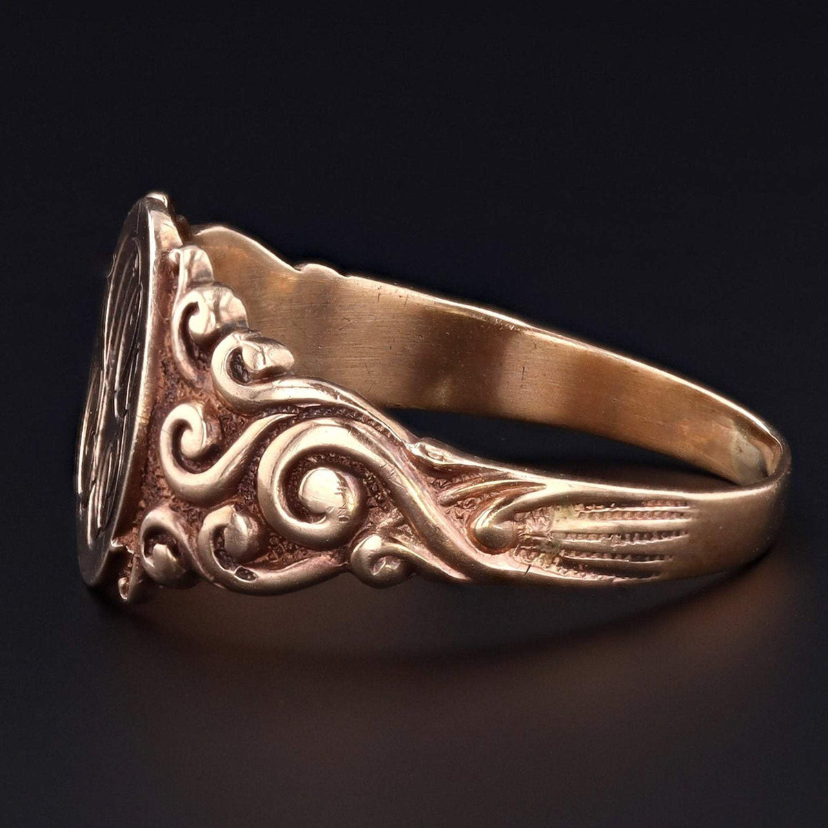 Antique Signet Ring | AG Initial Ring - Trademark Antiques