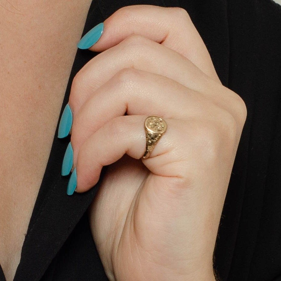 Antique Signet Ring | EFR Initial Ring - Trademark Antiques