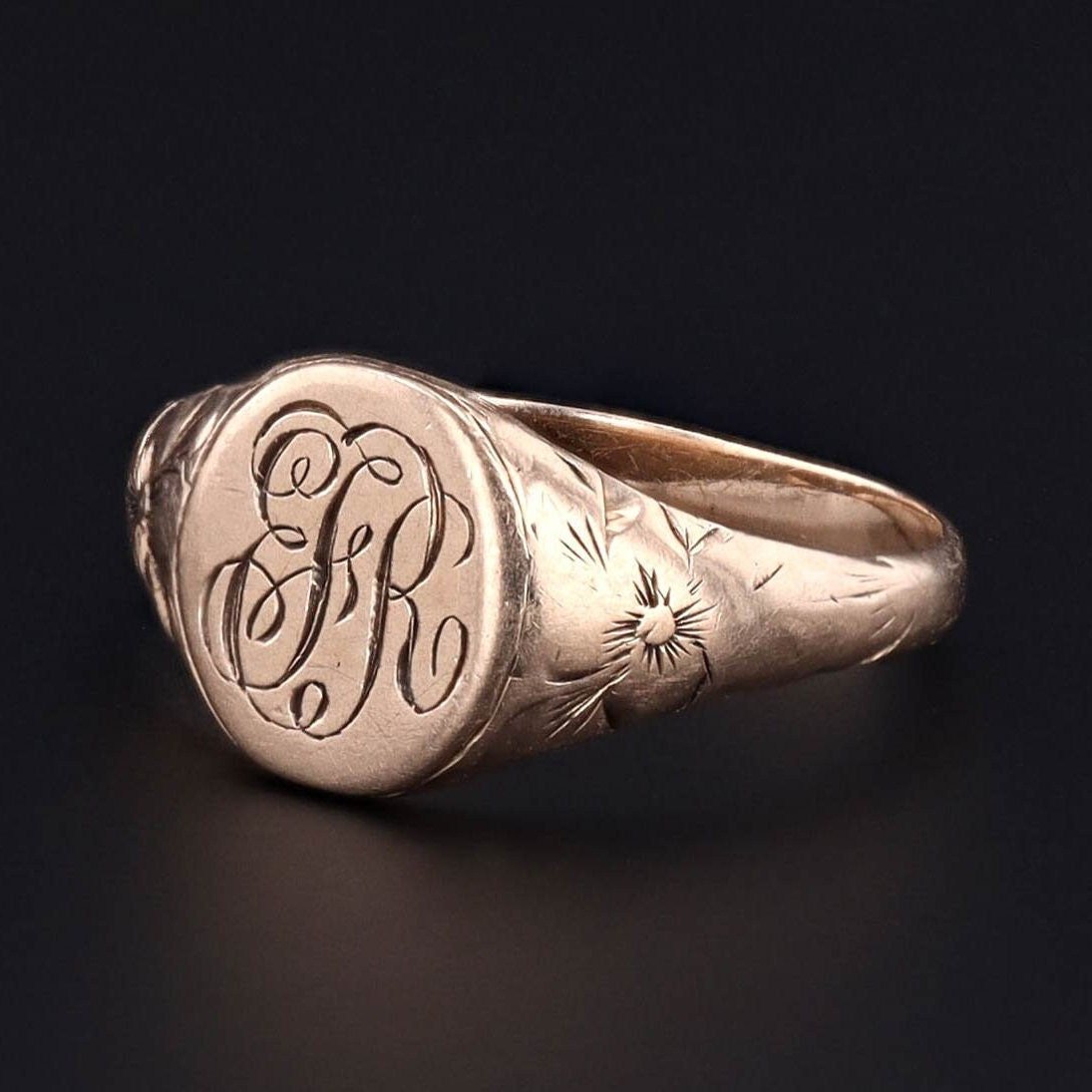 Antique Signet Ring | EFR Initial Ring - Trademark Antiques