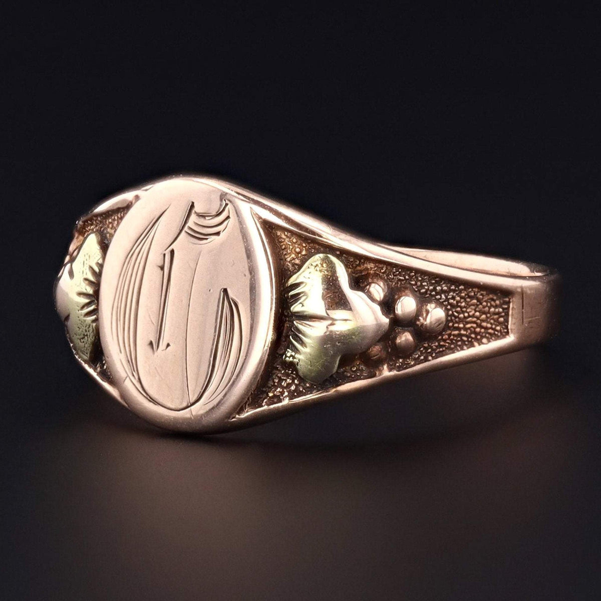 Antique Signet Ring | Letter G or D Initial Ring - Trademark Antiques