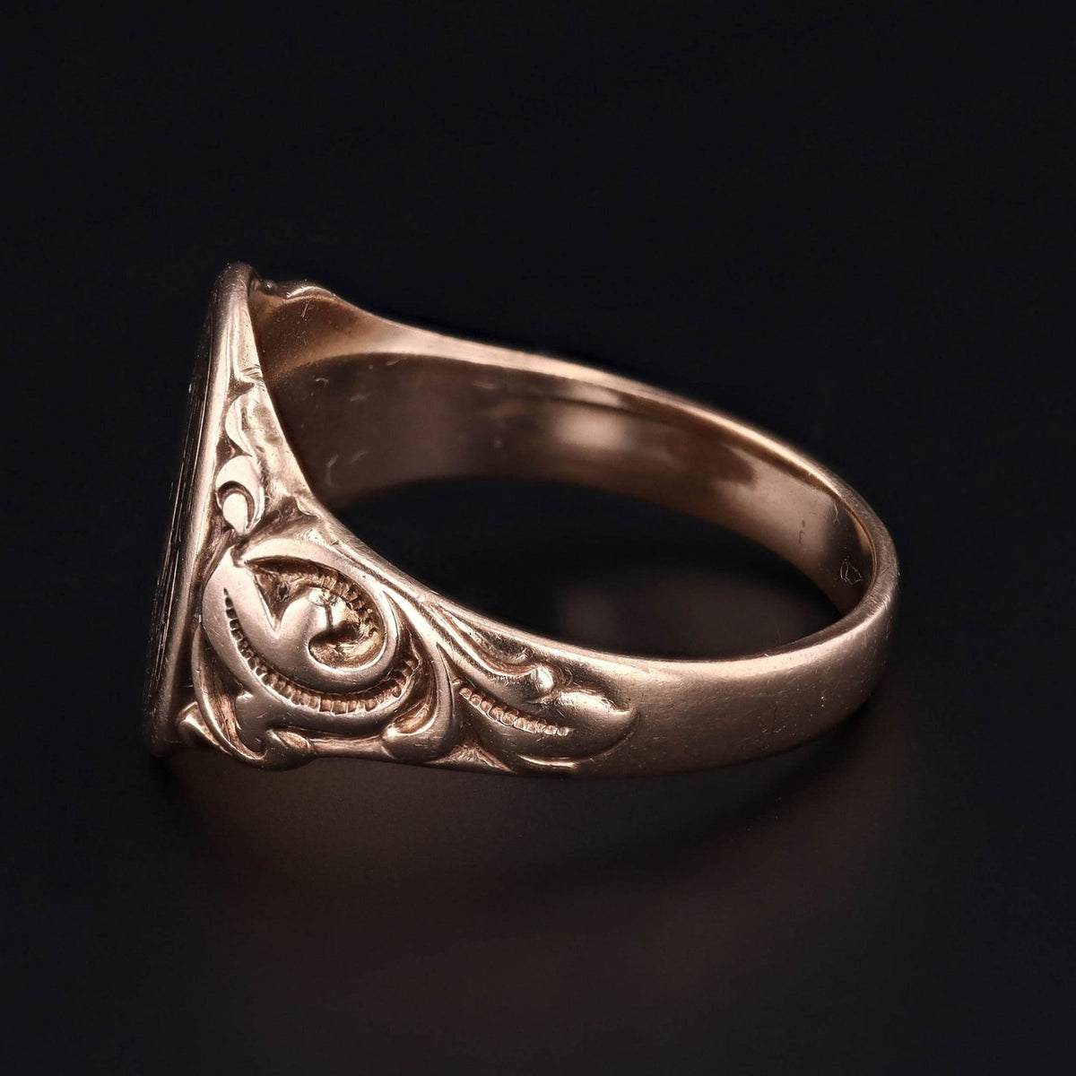 Antique Signet Ring | Letters LB Initial Ring - Trademark Antiques