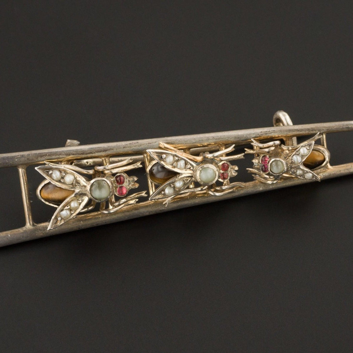 Antique Silver Fly Brooch | Victorian Bug Brooch - Trademark Antiques