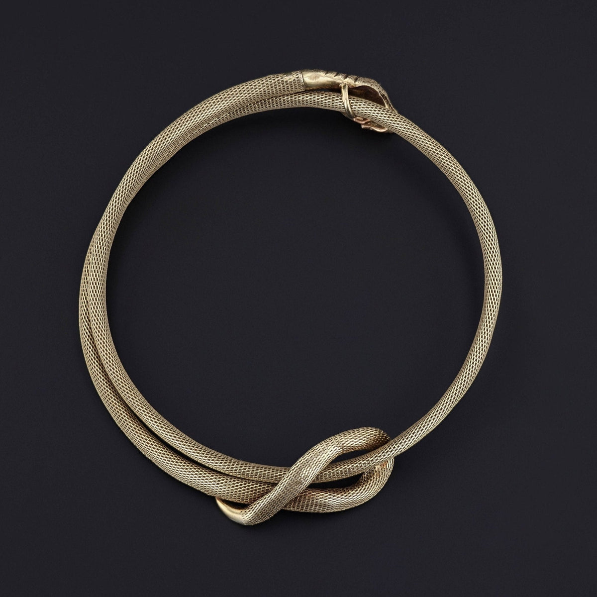Antique Snake Arm Band Bracelet of 14k Gold - Trademark Antiques
