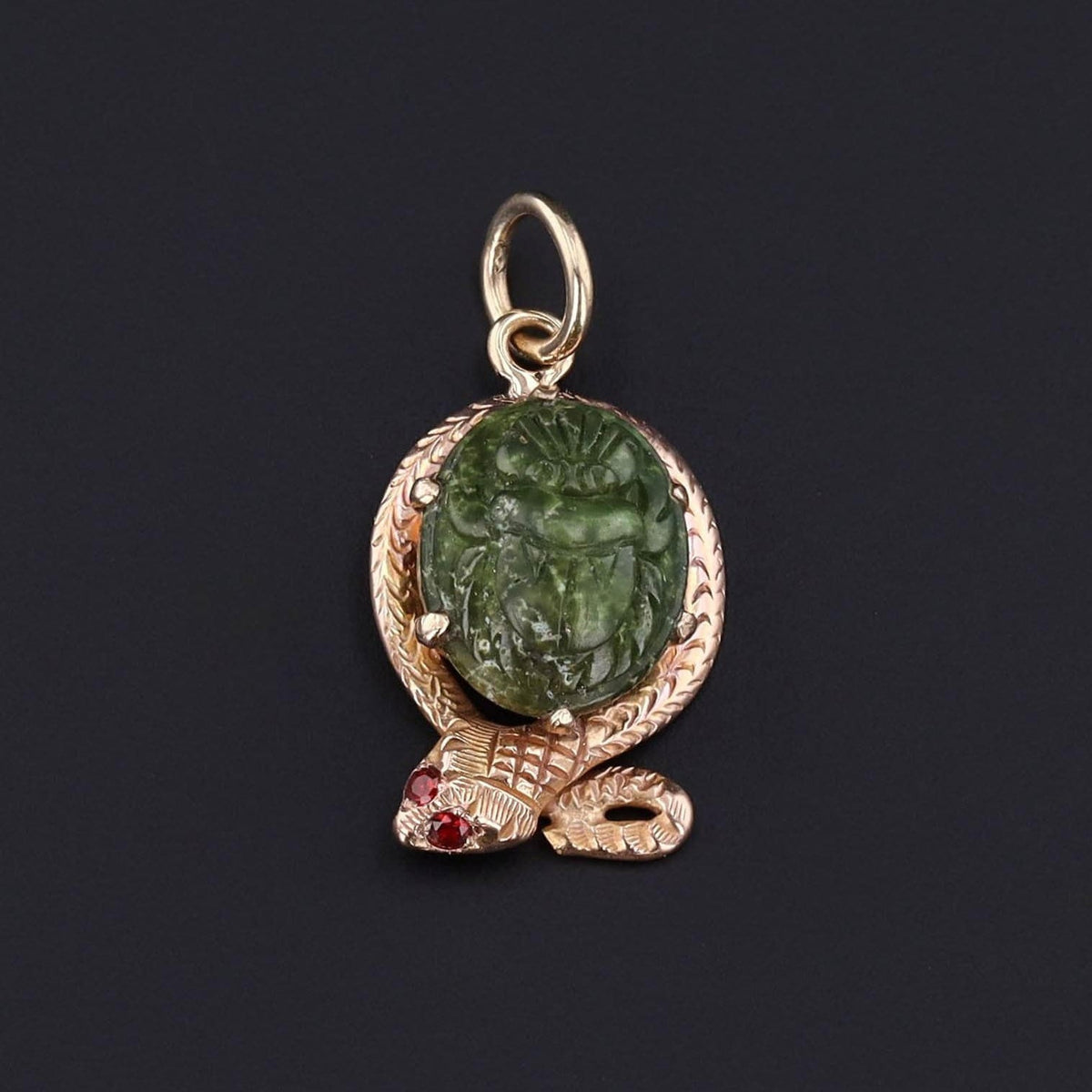 Antique Snake Charm | Faience Snake Charm - Trademark Antiques