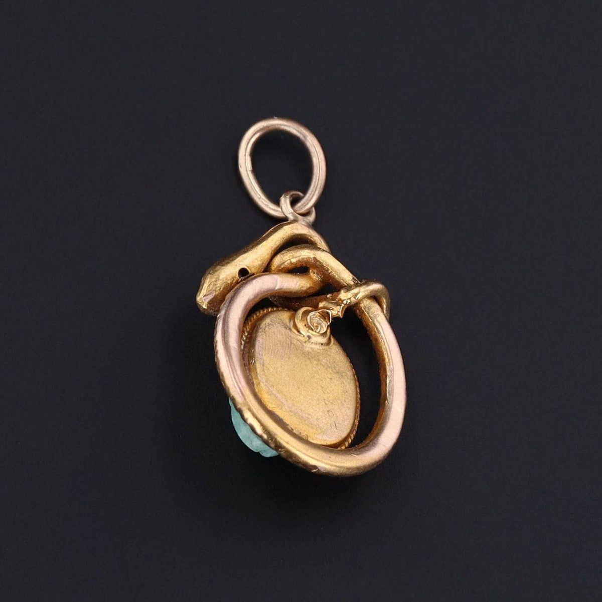 Antique Snake Charm | Jade Snake Charm - Trademark Antiques