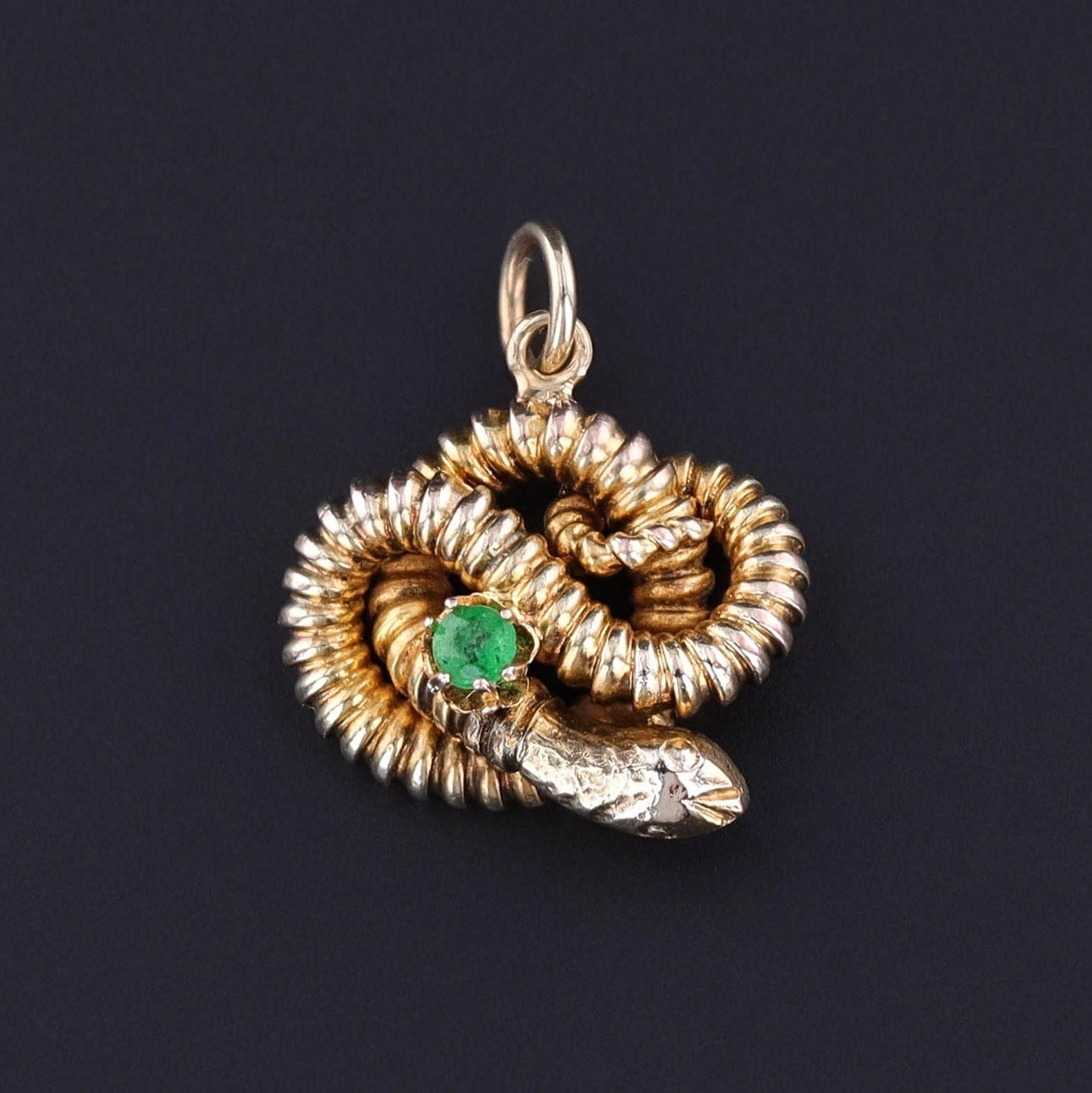 Antique Snake Charm of 10k Gold - Trademark Antiques