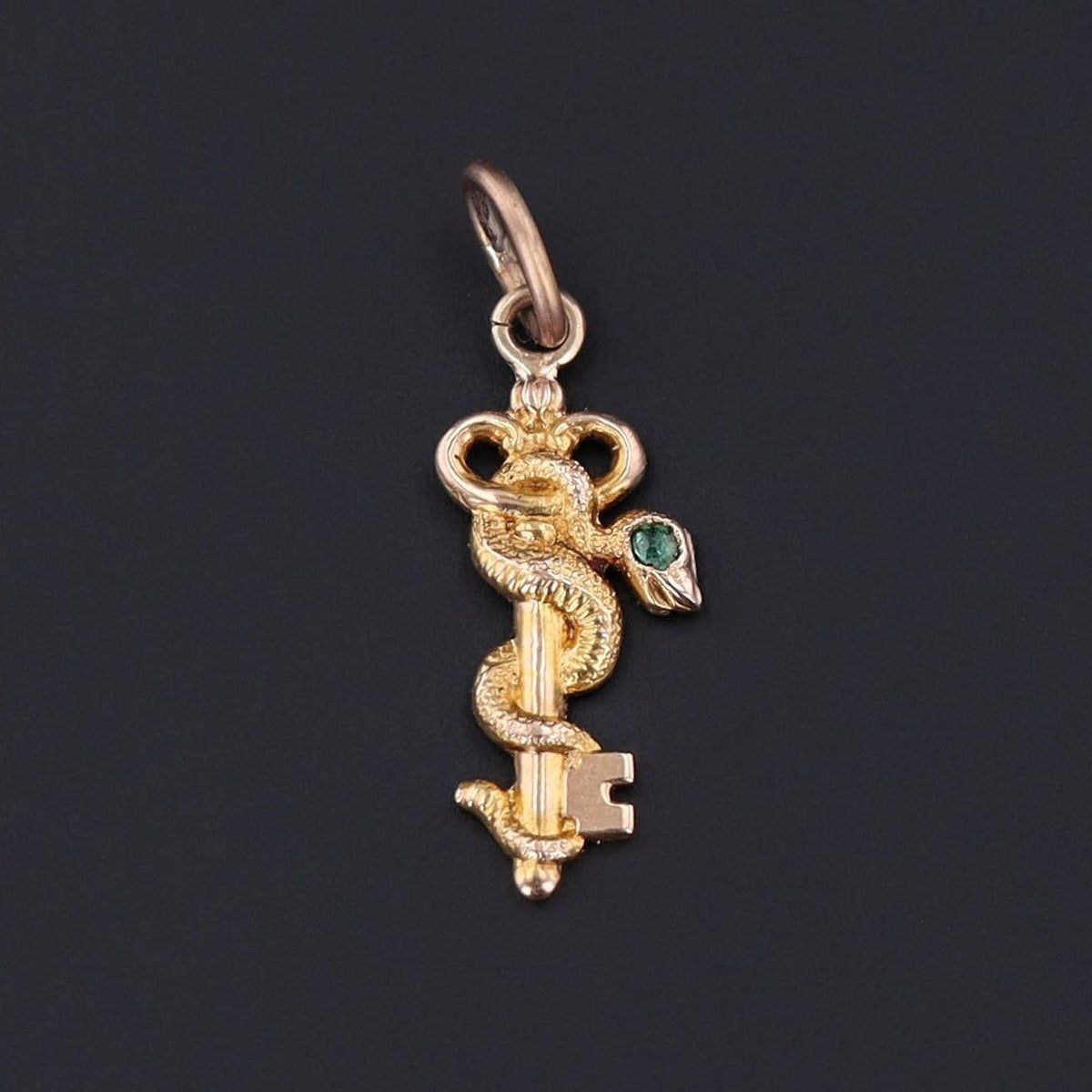 Antique Snake Charm | Snake Key Charm - Trademark Antiques