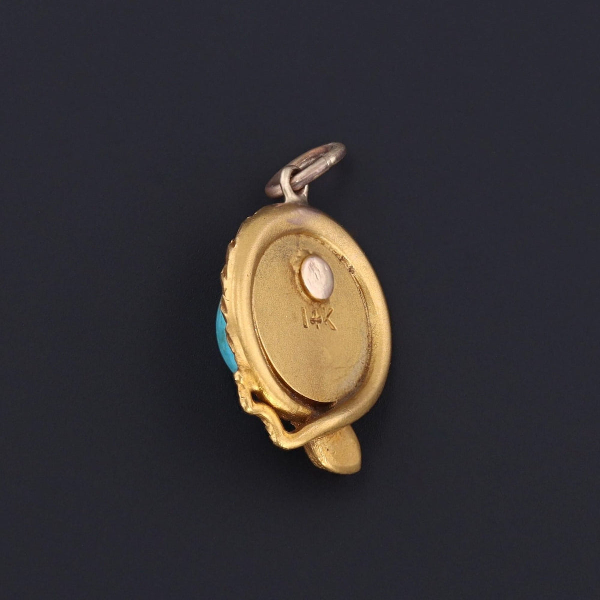 Antique Snake Charm | Turquoise Snake Charm - Trademark Antiques