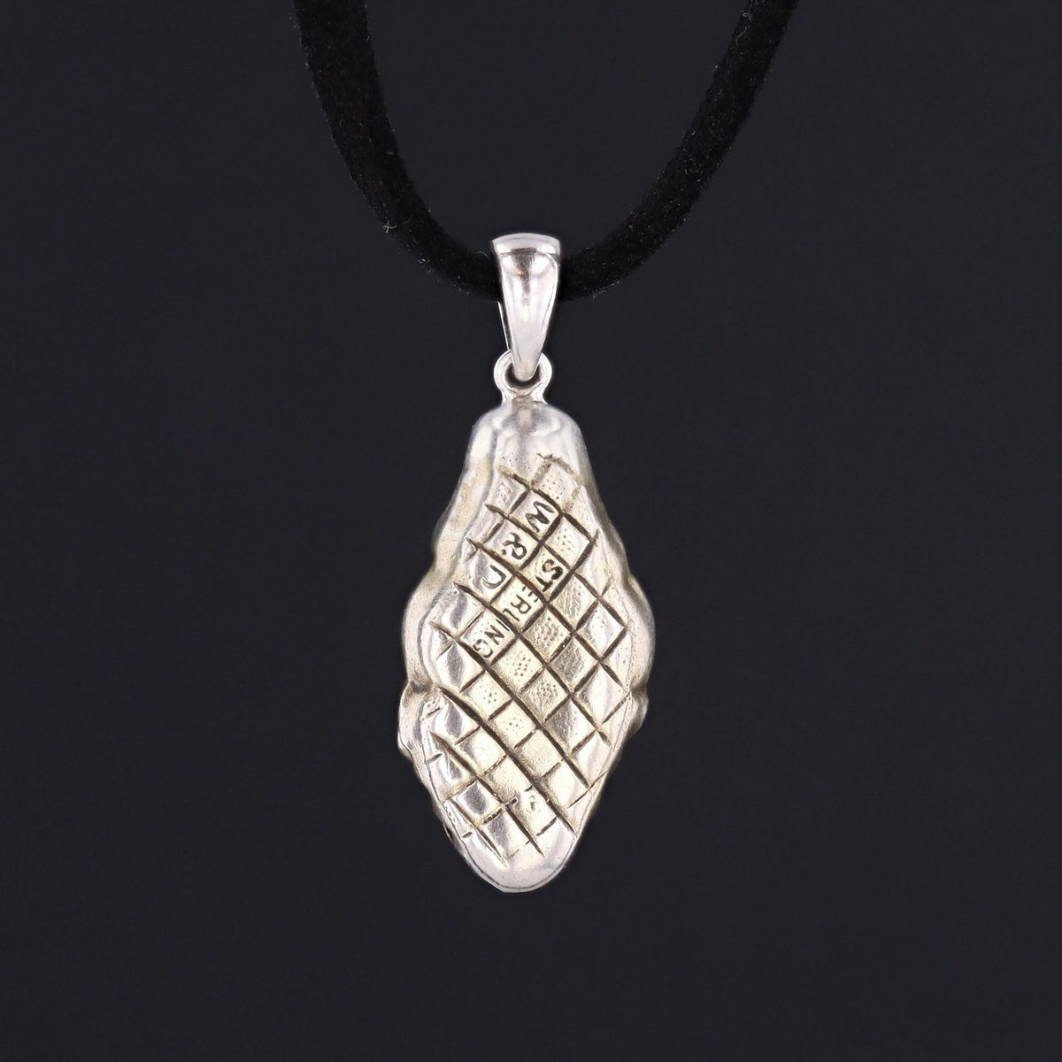 Antique Snake Pendant | Antique Snake Pendant on Black Leather Cord - Trademark Antiques