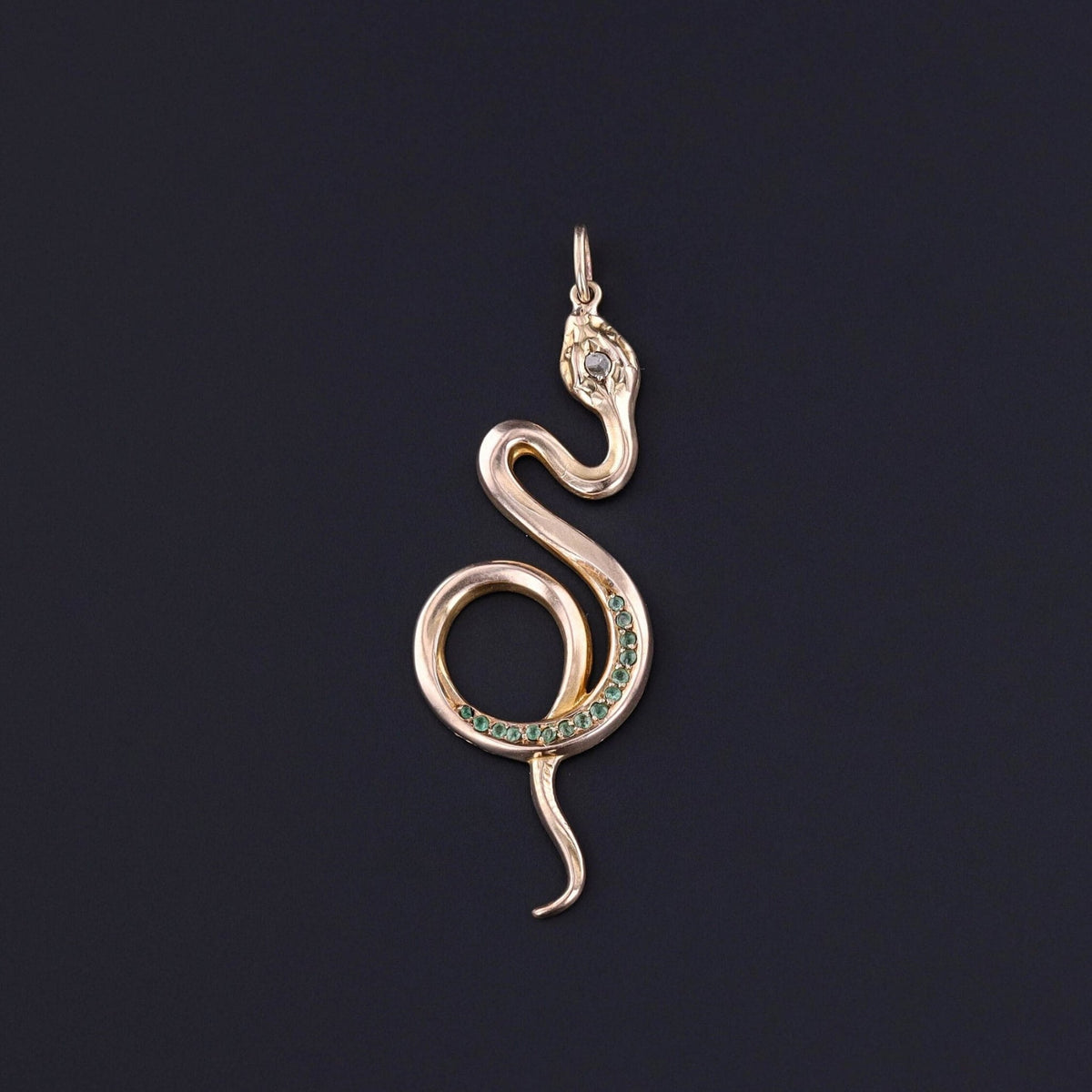 Antique Snake Pendant of 18k Gold - Trademark Antiques