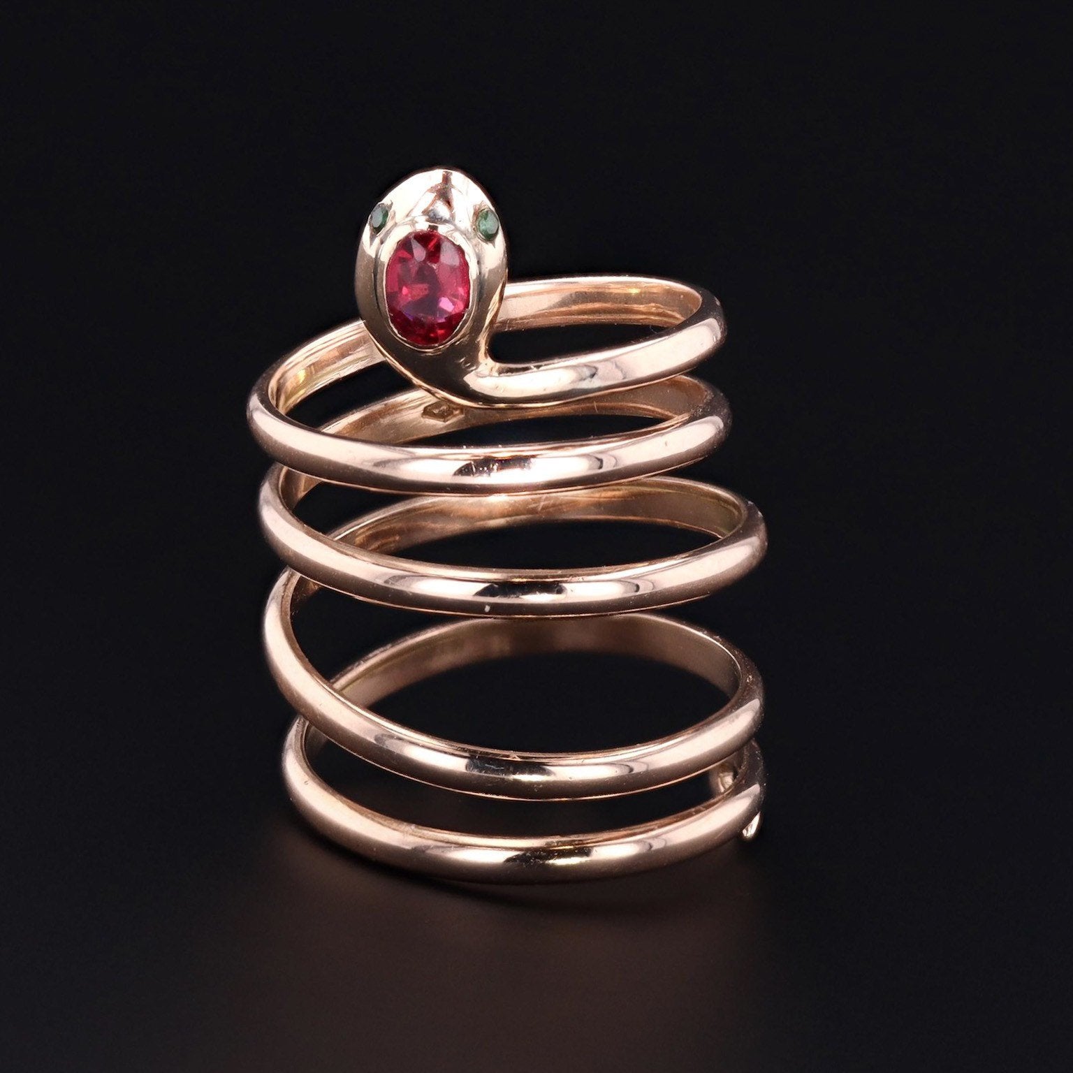 Antique Snake Ring | 14k Gold Snake Ring - Trademark Antiques
