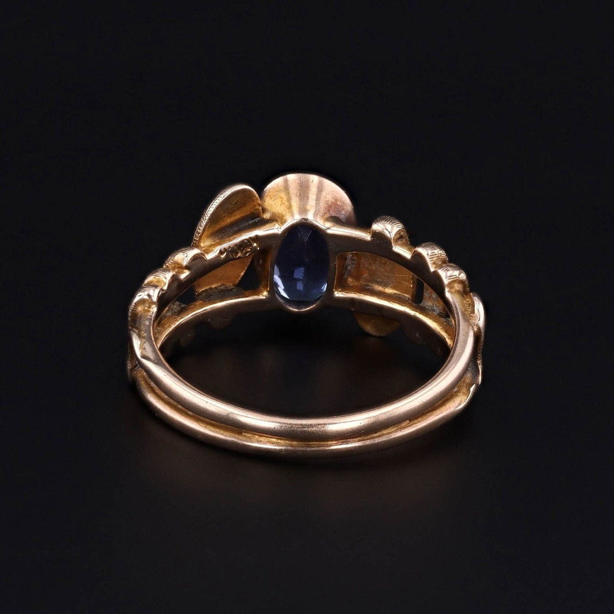 Antique Snake Ring | Synthetic Sapphire Snake Ring - Trademark Antiques