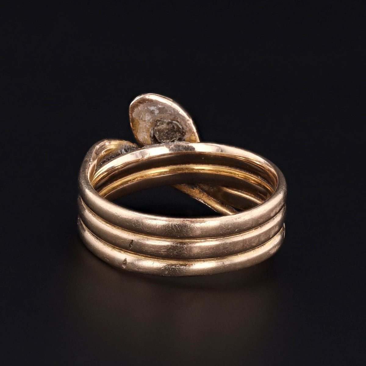 Antique Snake with Ruby and Garnet Wrap Around Ring of 9ct Gold - Trademark Antiques