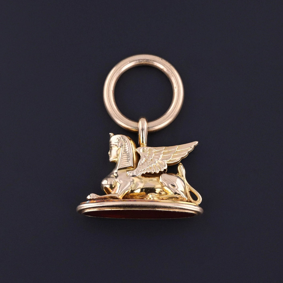 Antique Sphinx Fob of 14k Gold - Trademark Antiques