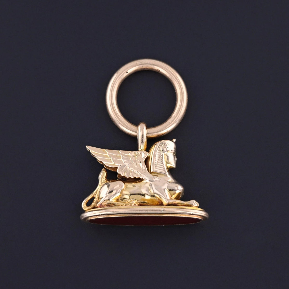Antique Sphinx Fob of 14k Gold - Trademark Antiques