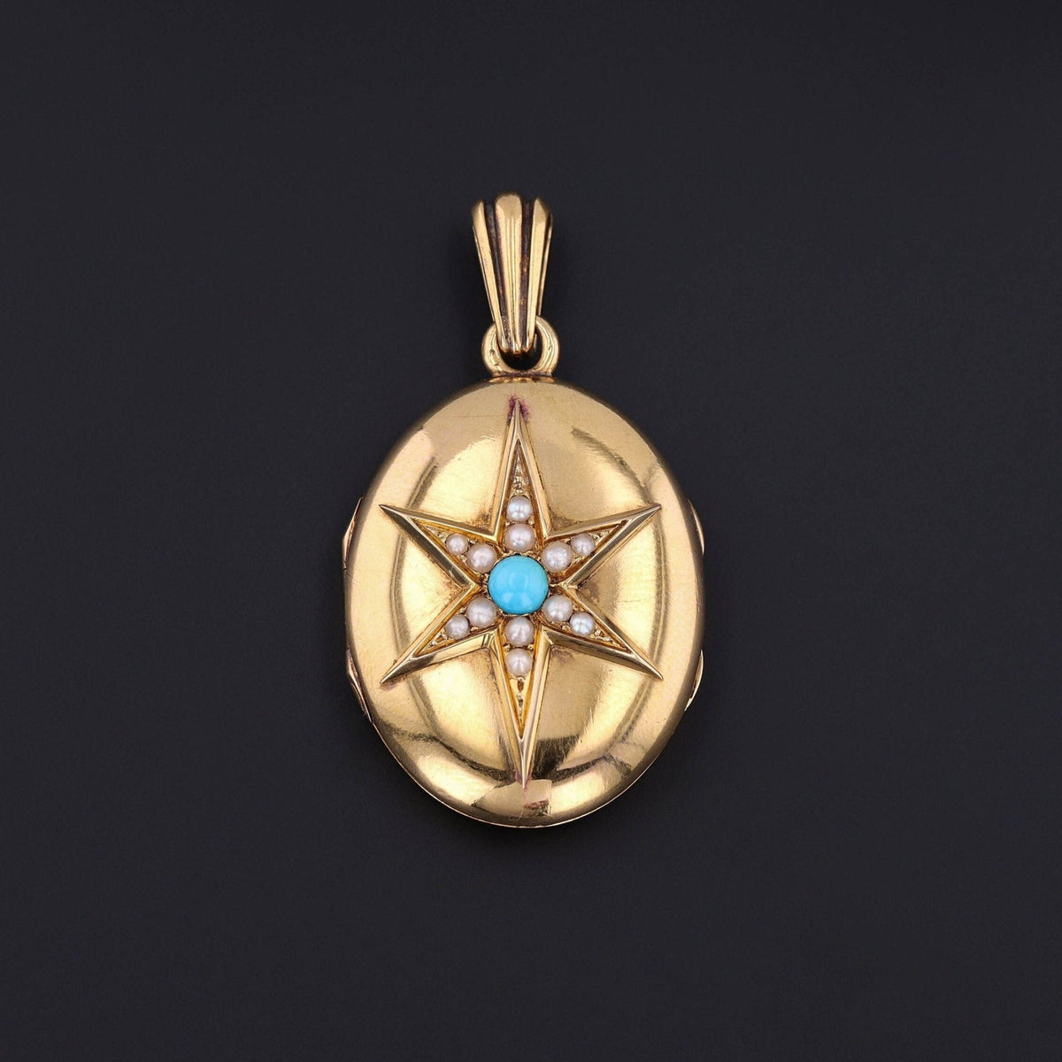 Antique Star Locket of 18k Gold - Trademark Antiques