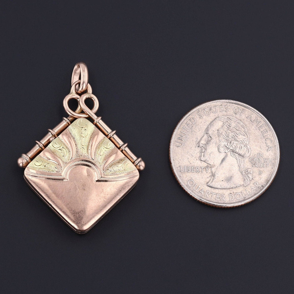 Antique Sunrise Locket of 14k Gold - Trademark Antiques