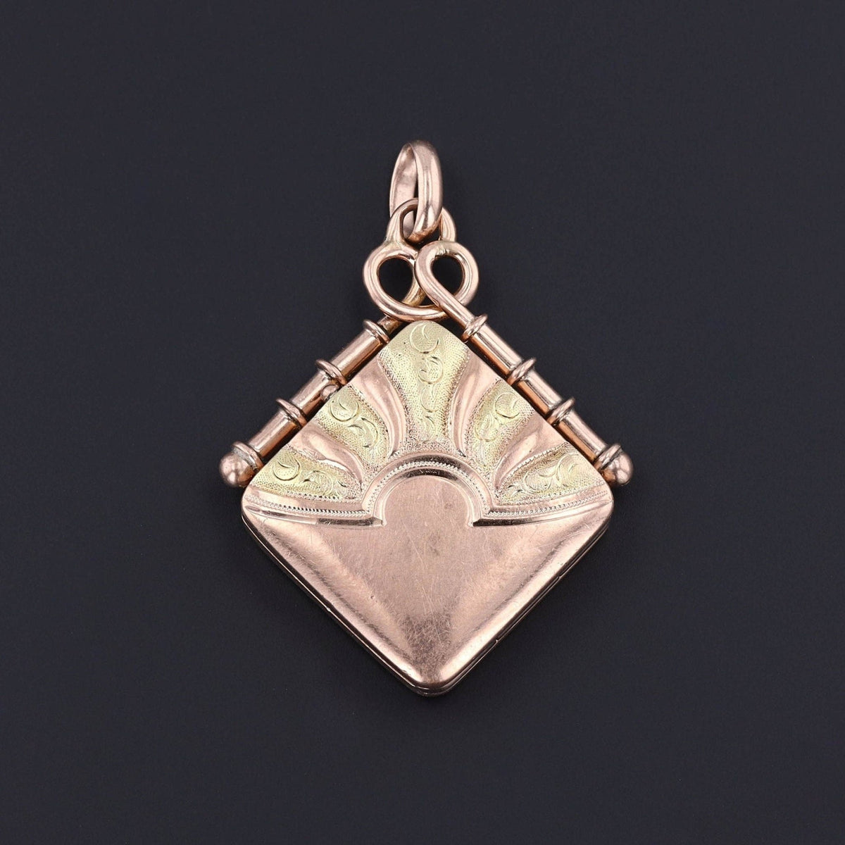 Antique Sunrise Locket of 14k Gold - Trademark Antiques