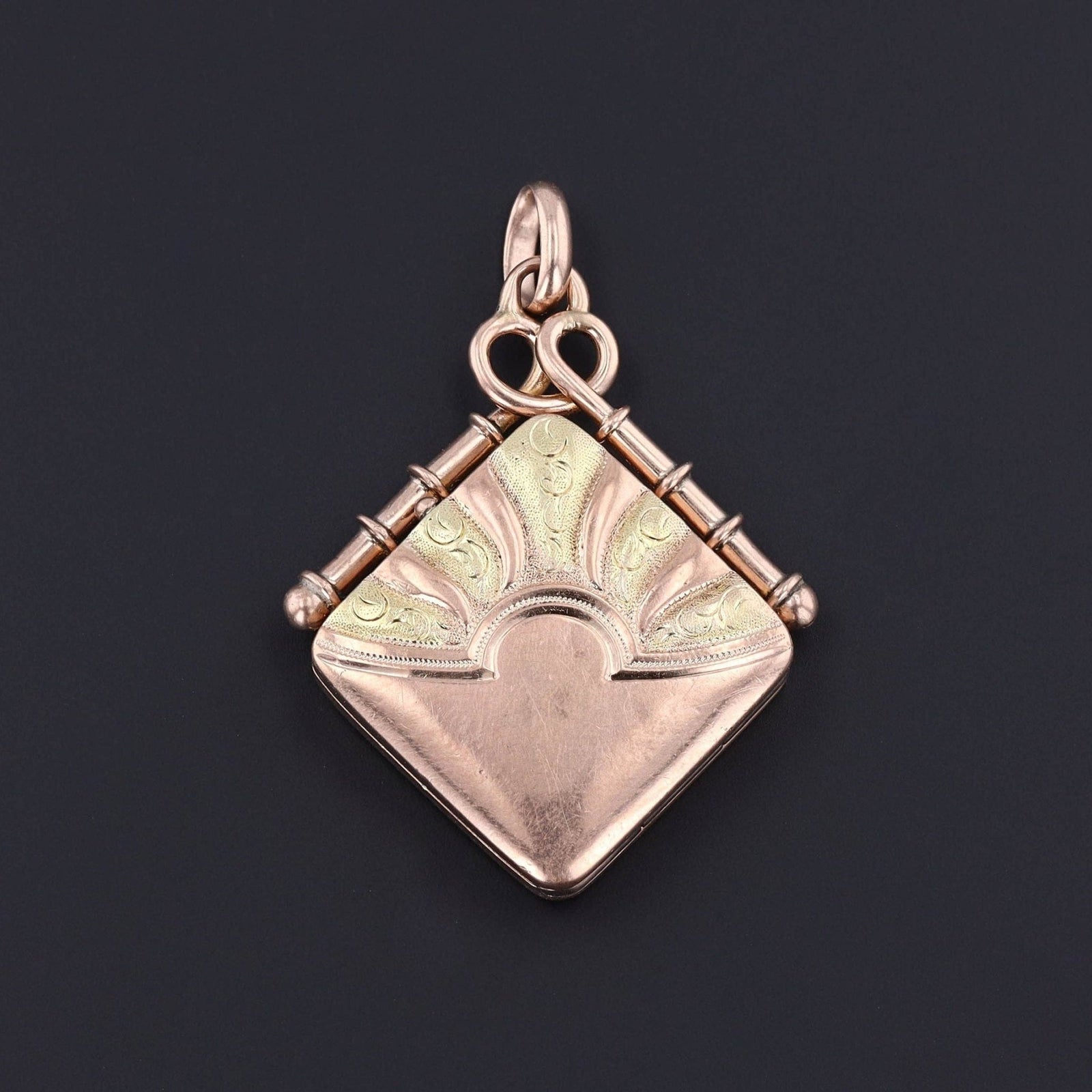 Antique Sunrise Locket of 14k Gold - Trademark Antiques