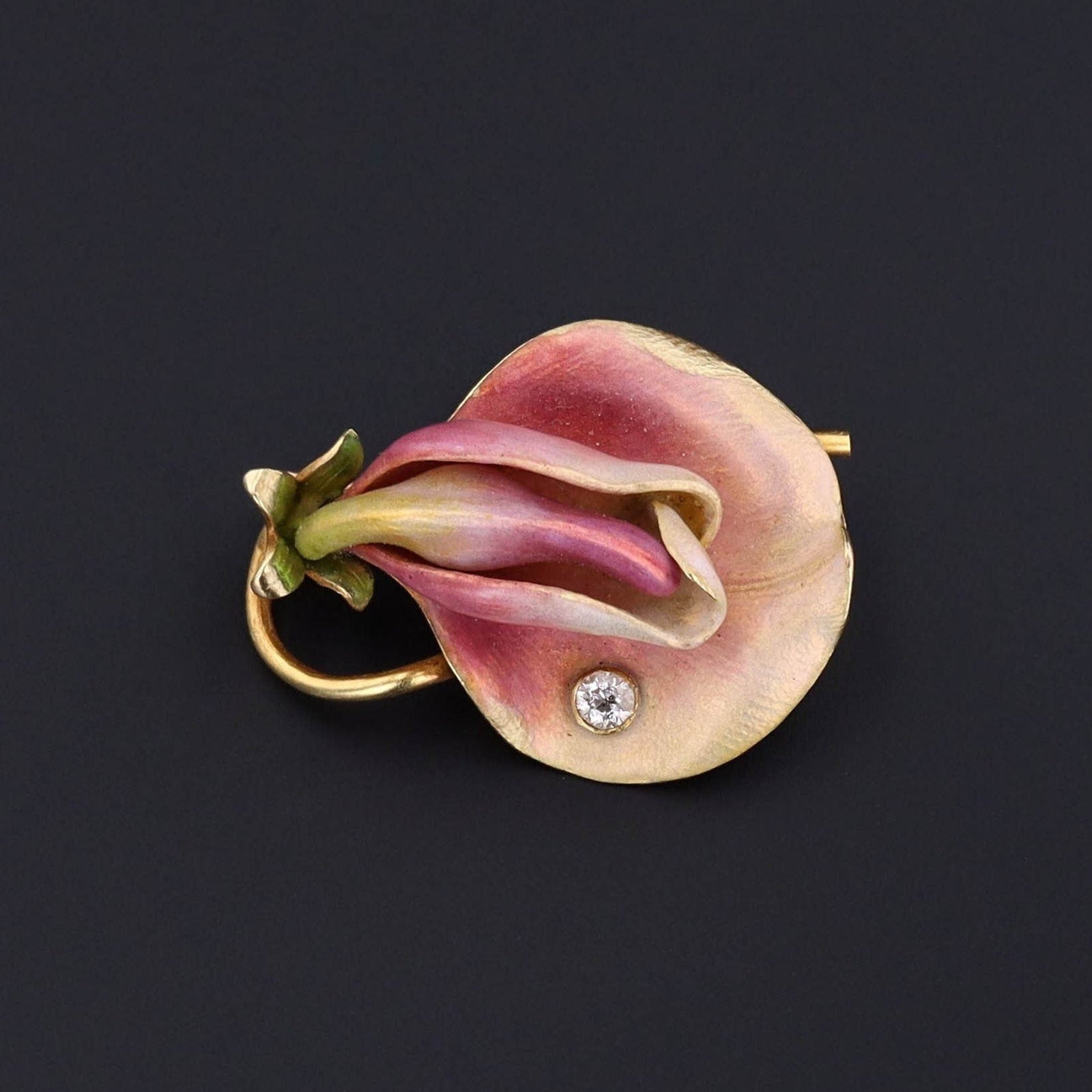 Antique Sweet Pea Brooch | Antique Flower Brooch - Trademark Antiques