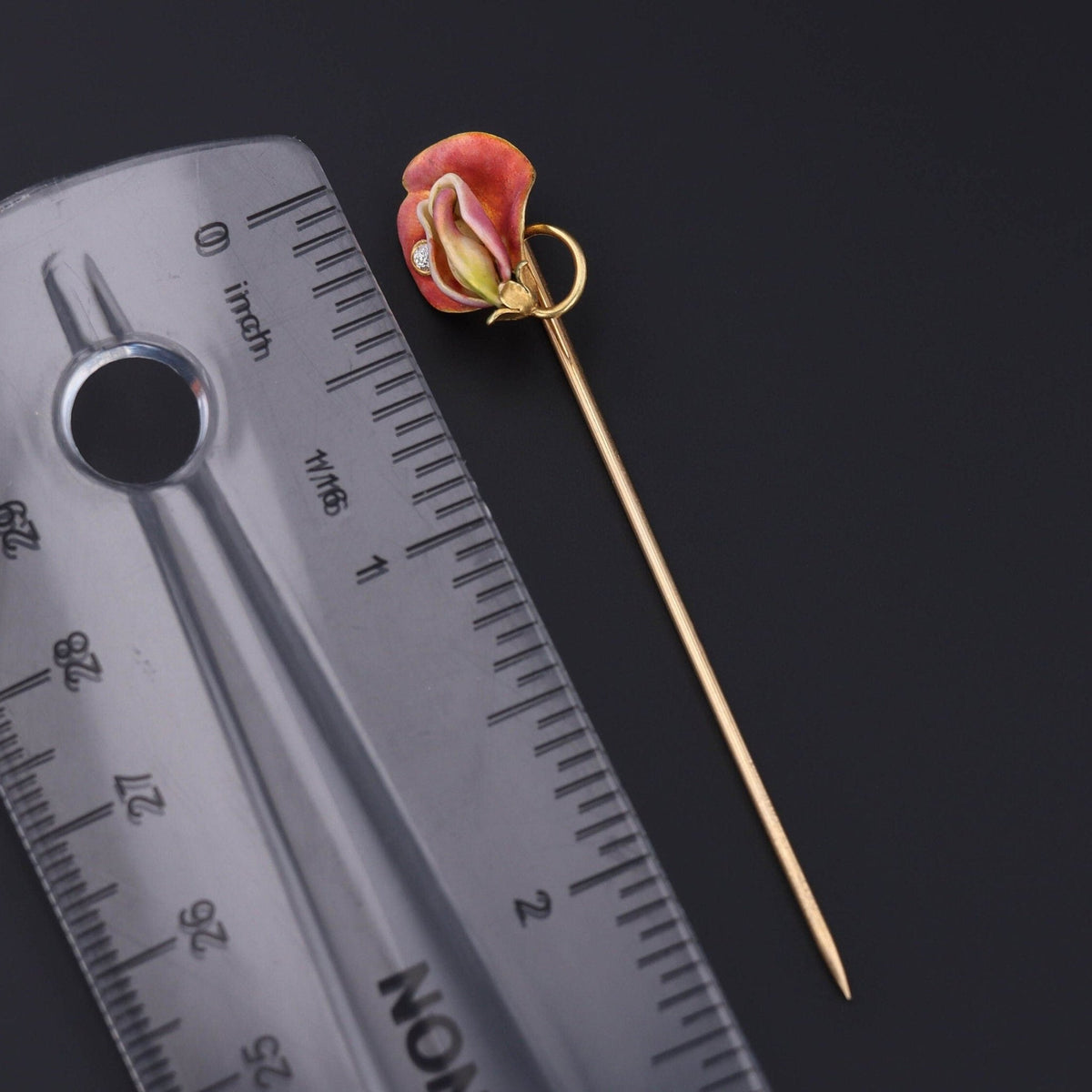 Antique Sweet Pea Flower Stick Pin | Antique Stick Pin - Trademark Antiques