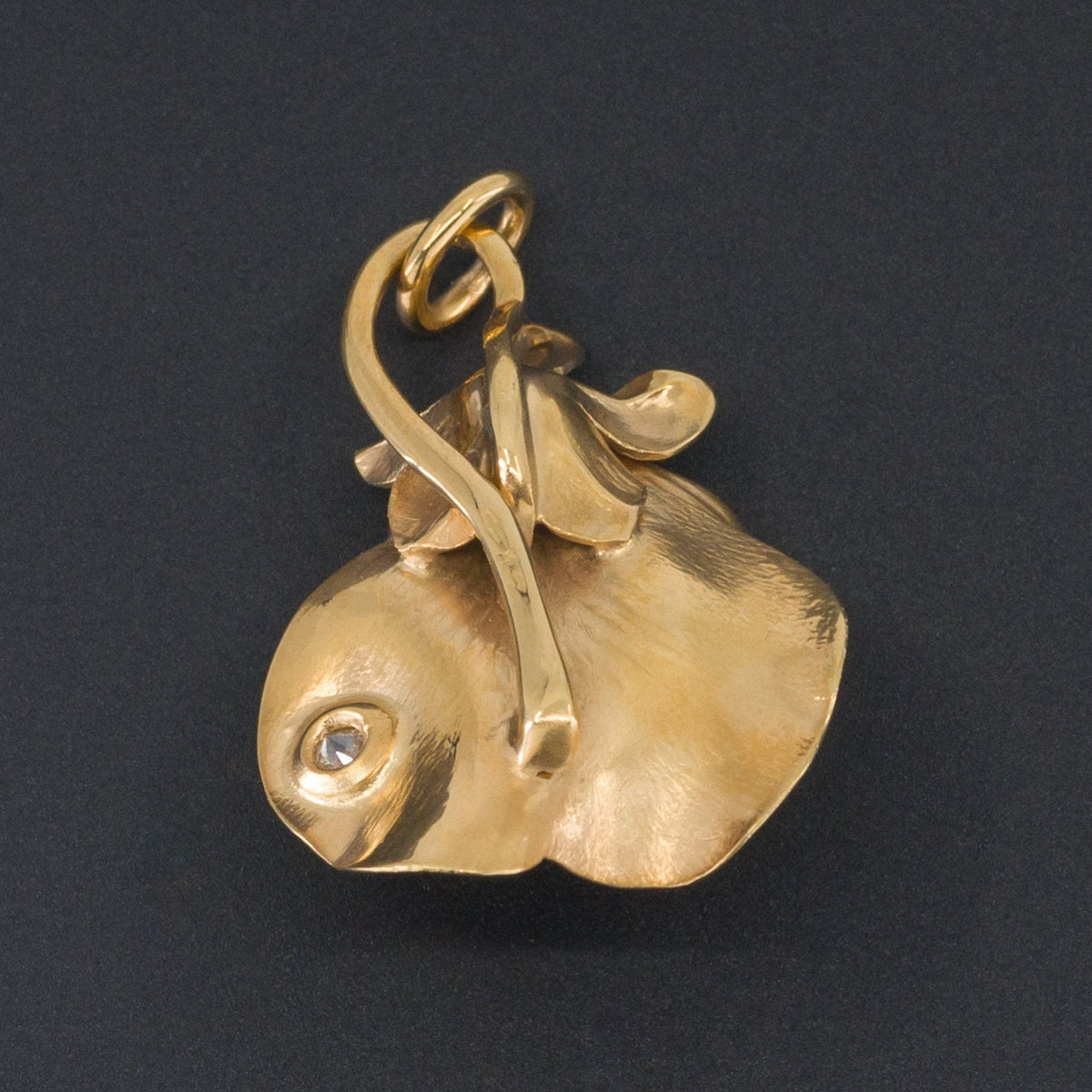 Antique Sweet Pea Pendant Charm | Antique Flower Charm - Trademark Antiques