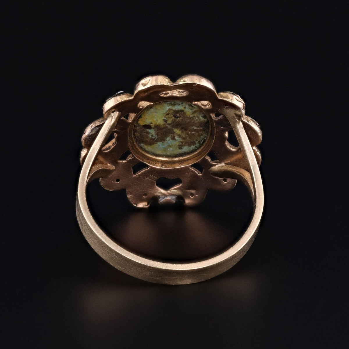 Antique Swiss Enamel Ring of 14k Gold - Trademark Antiques