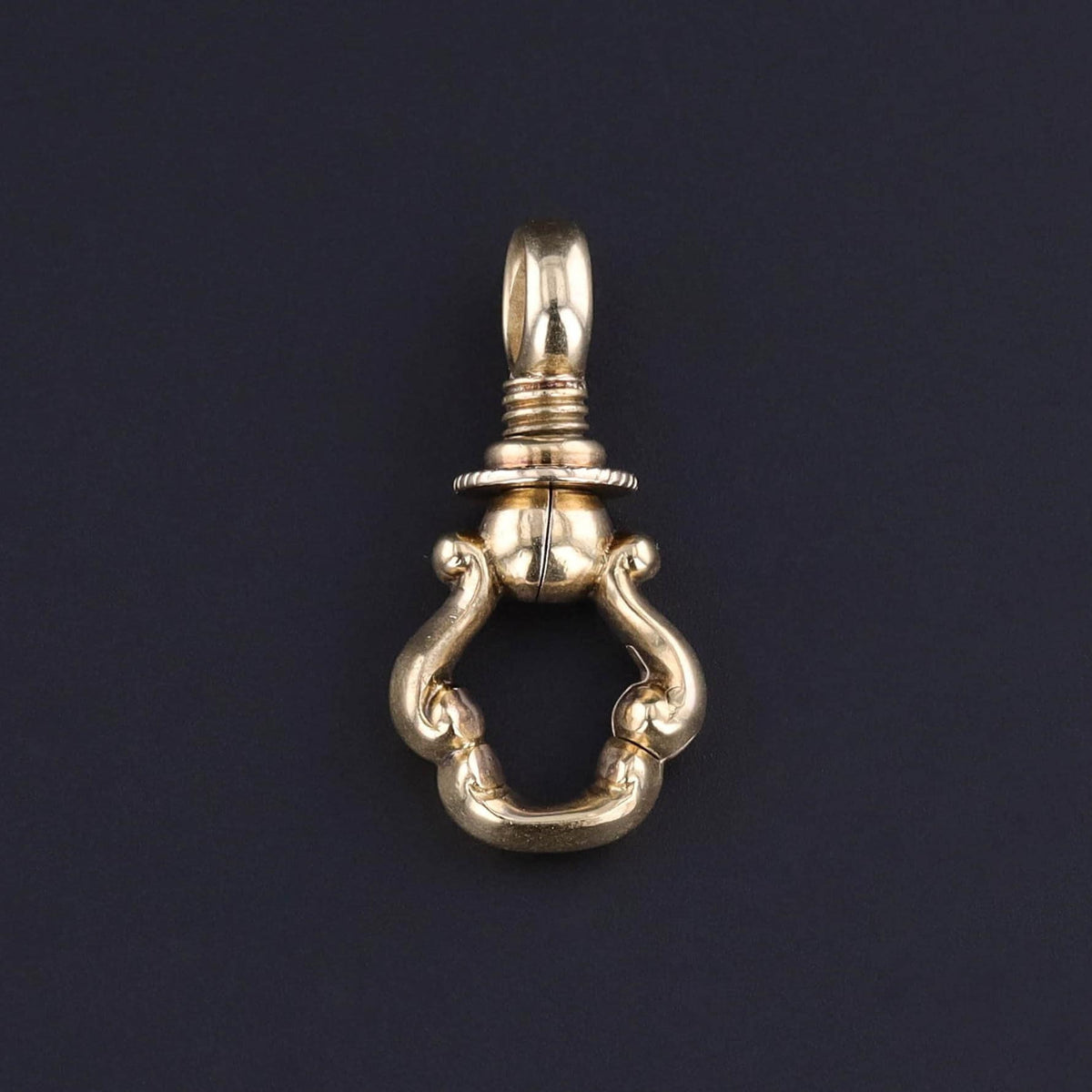 Antique Swivel Charm Holder Clasp of 18k Gold - Trademark Antiques