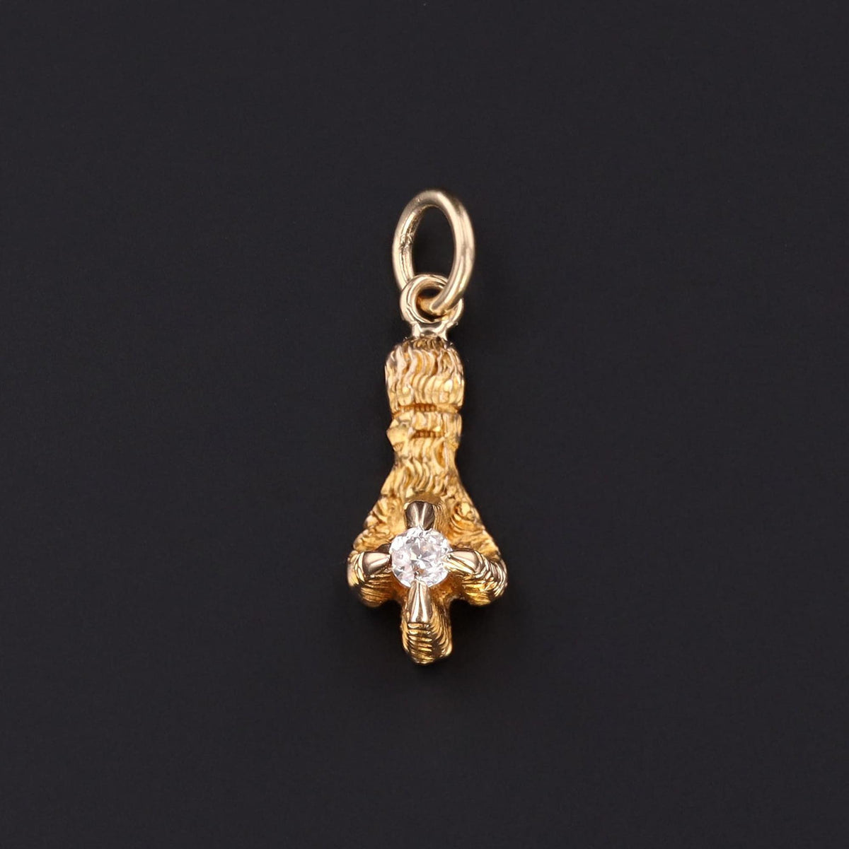 Antique Talon with Diamond Charm | Antique Claw Charm - Trademark Antiques