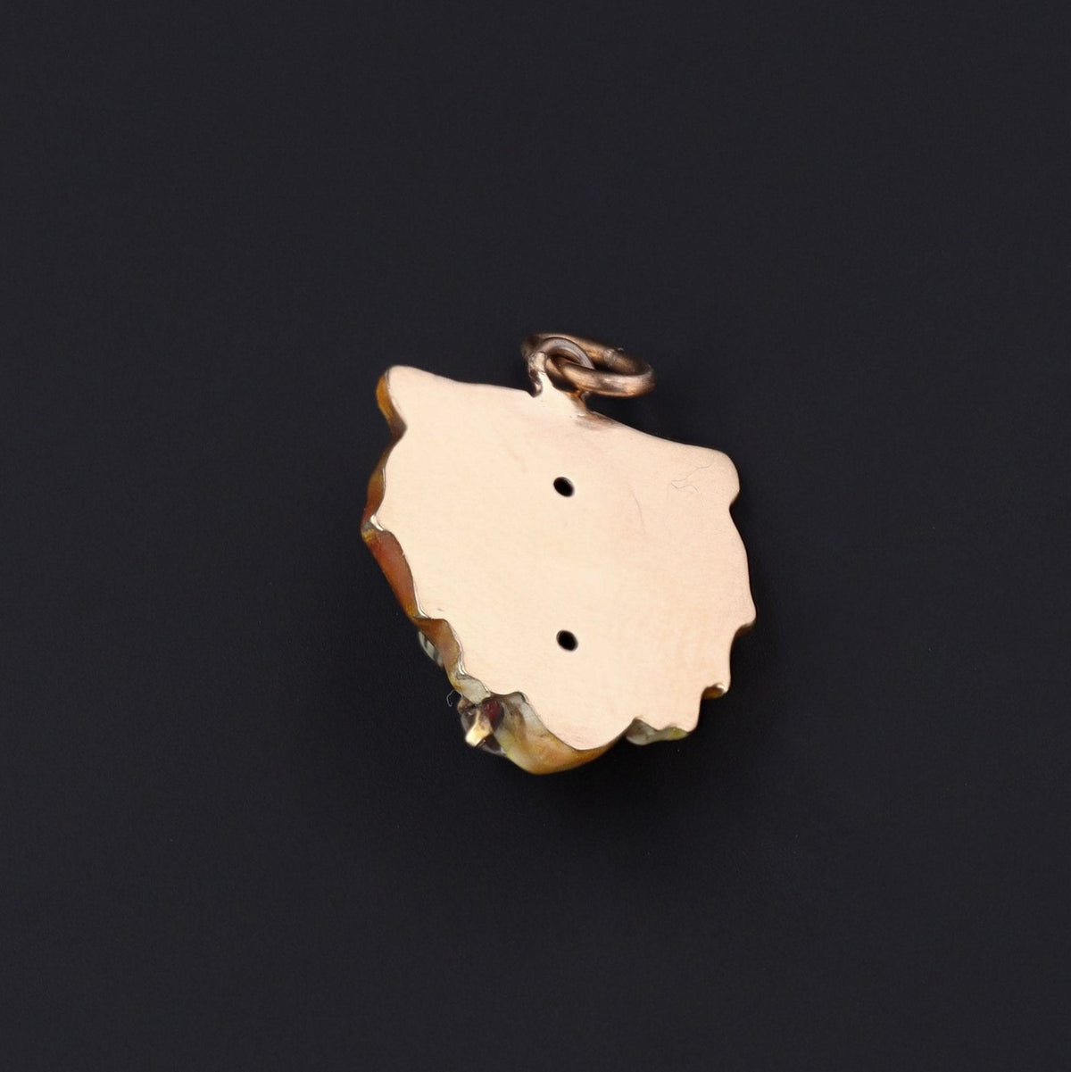 Antique Tiger Pendant | 14k Gold Enamel Tiger Pendant - Trademark Antiques