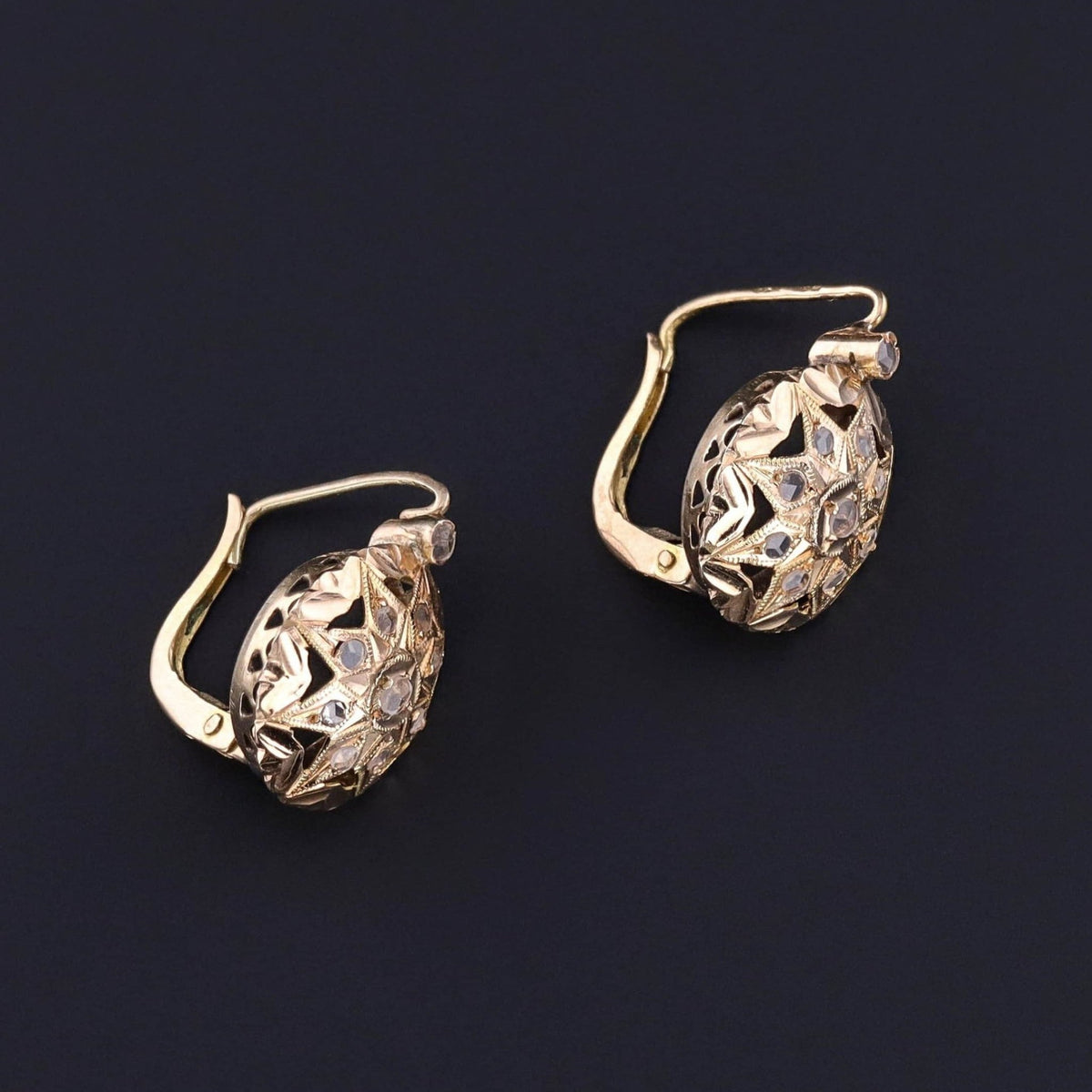 Antique Topaz Earrings of 14k Gold - Trademark Antiques