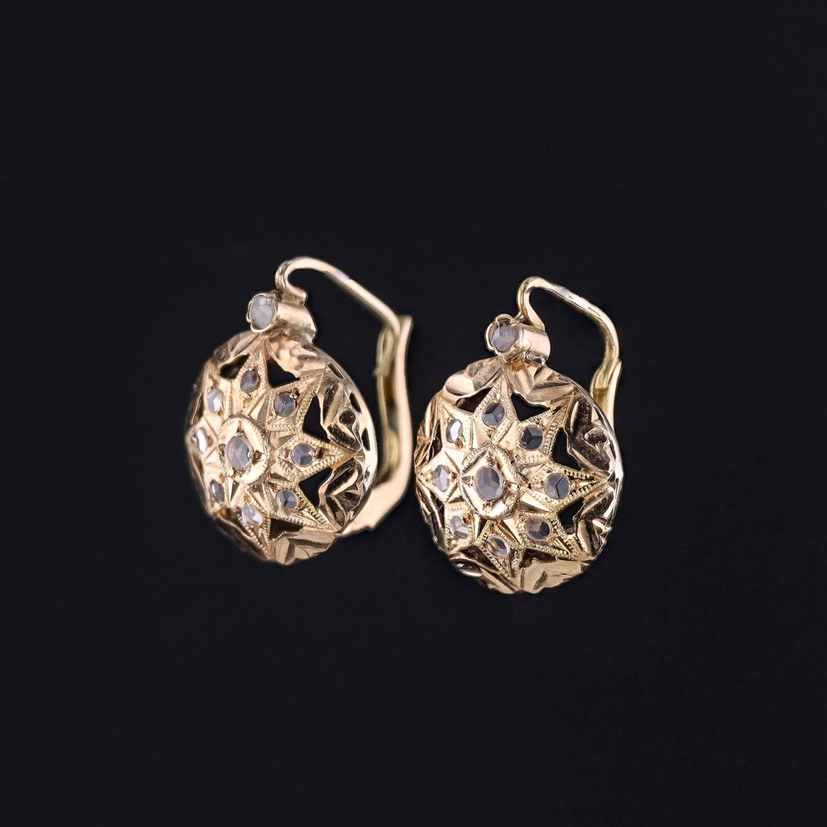 Antique Topaz Earrings of 14k Gold - Trademark Antiques