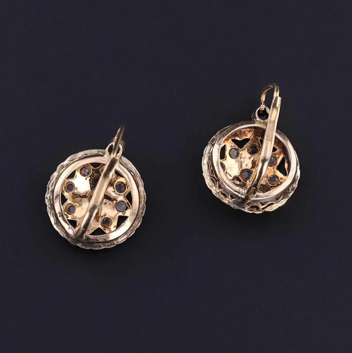 Antique Topaz Earrings of 14k Gold - Trademark Antiques