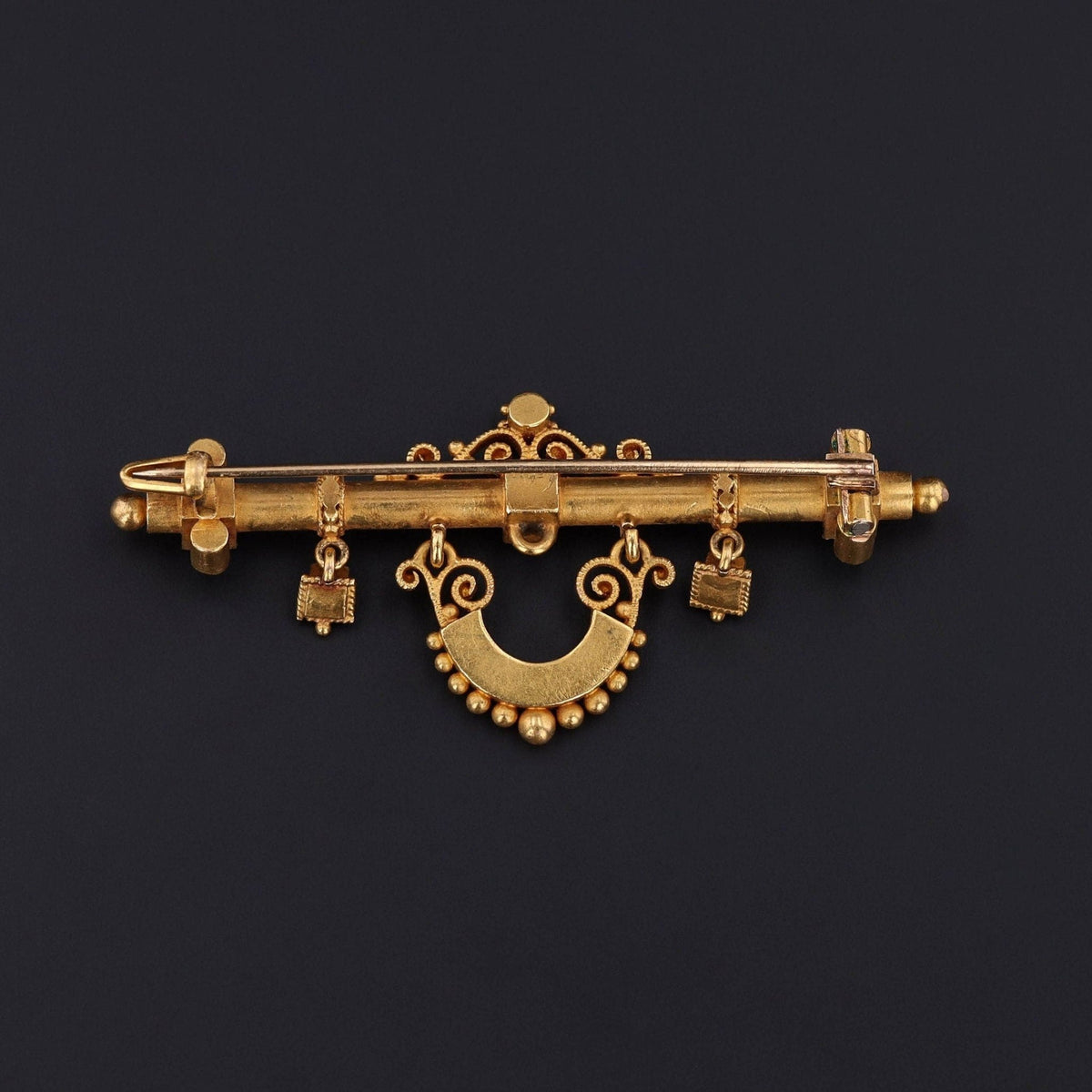 Antique Turquoise Brooch of 14k Gold - Trademark Antiques