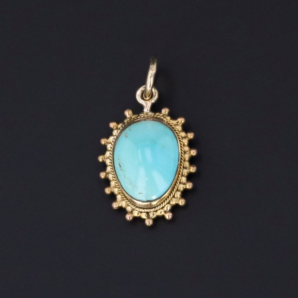 Antique Turquoise Charm | Antique Pin Conversion - Trademark Antiques