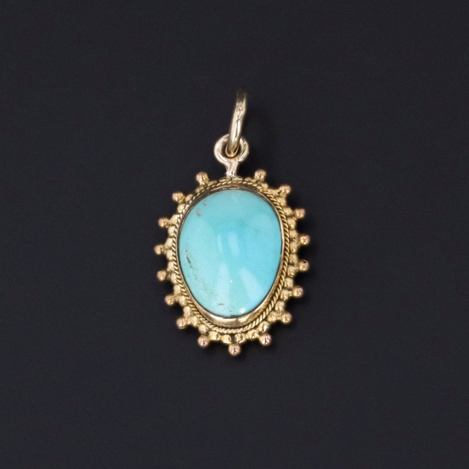 Antique Turquoise Charm | Antique Pin Conversion - Trademark Antiques