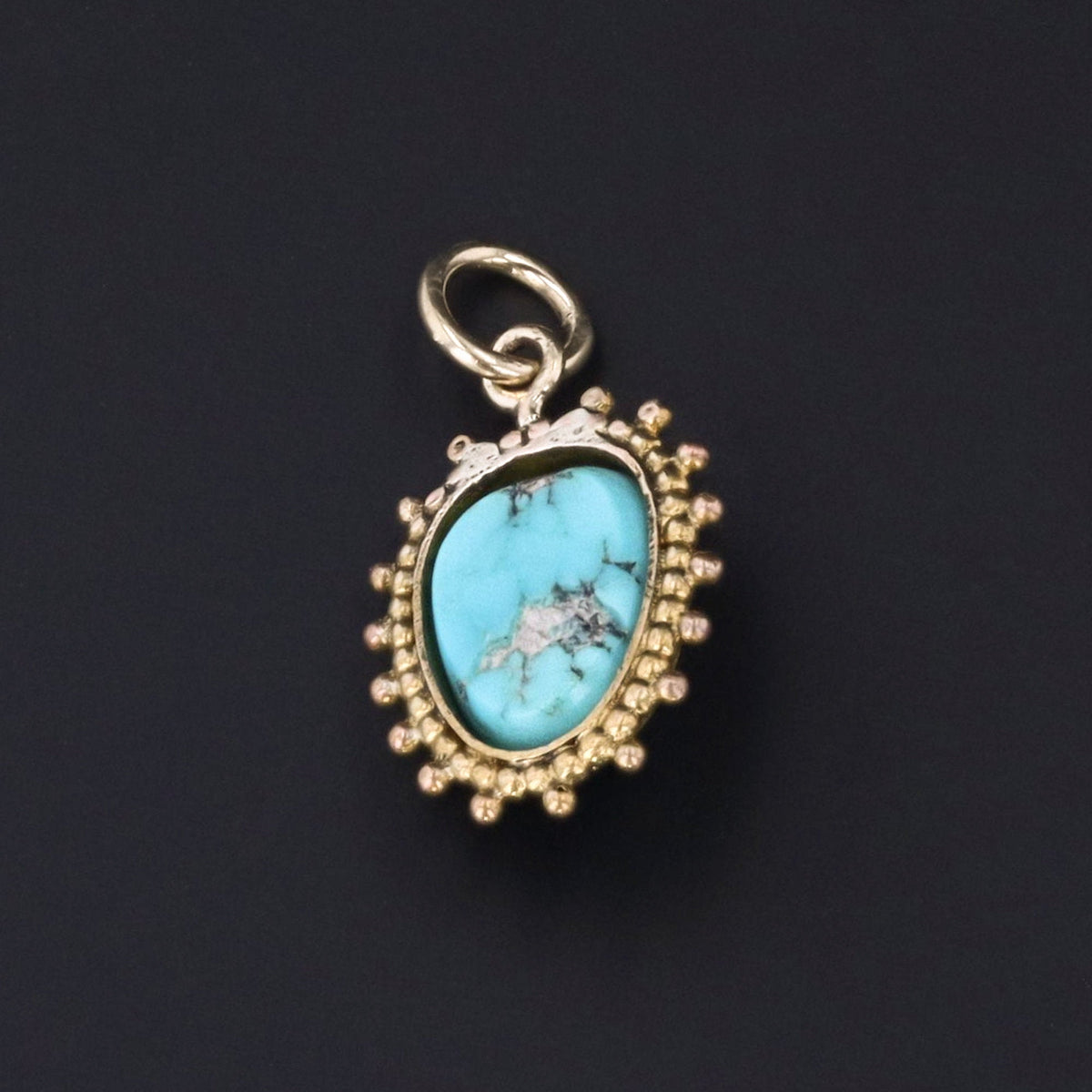 Antique Turquoise Charm | Antique Pin Conversion - Trademark Antiques
