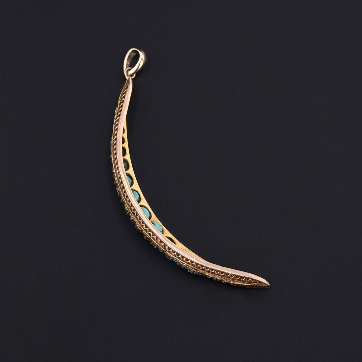 Antique Turquoise Conversion Pendant of 14k Gold - Trademark Antiques