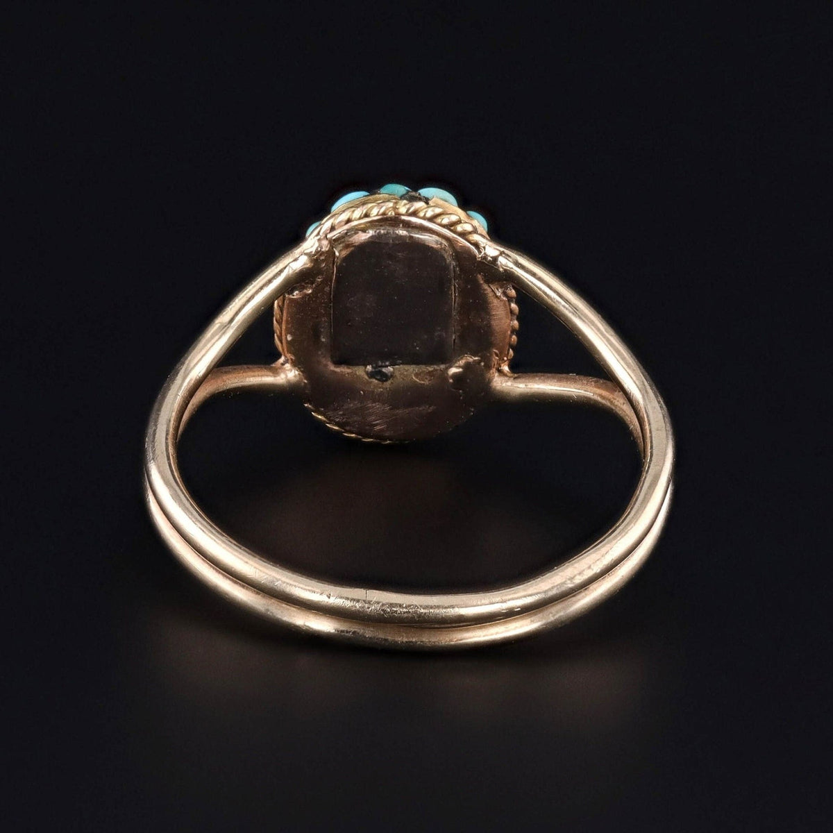 Antique Turquoise Conversion Ring of 10k &amp; 14k Gold - Trademark Antiques