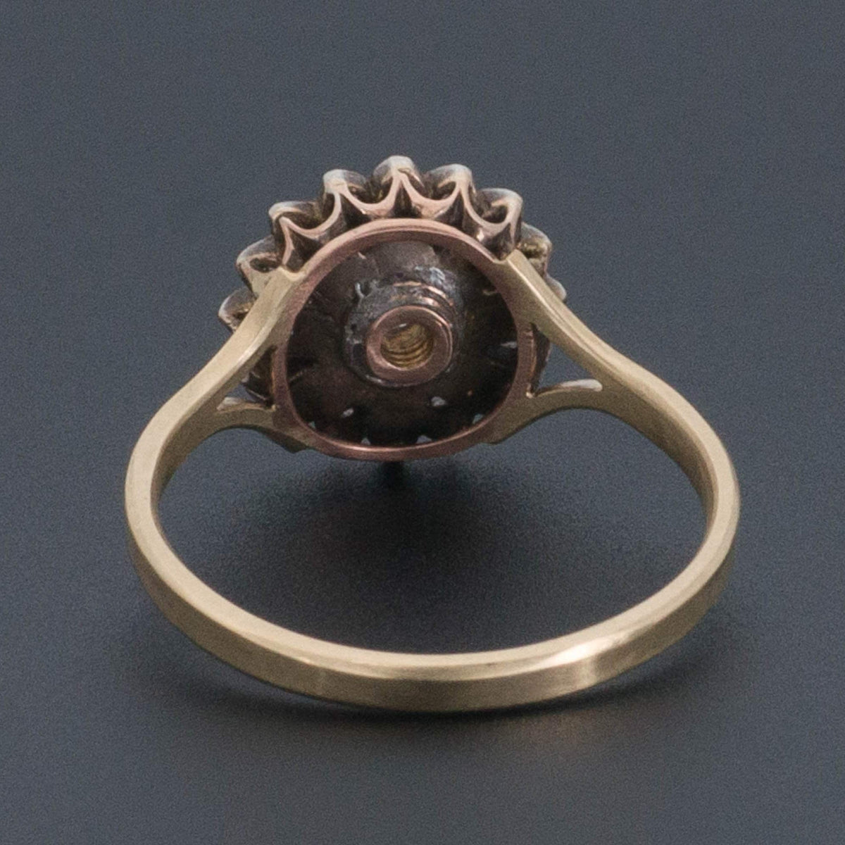 Antique Turquoise &amp; Diamond Ring | 14k Gold Ring - Trademark Antiques