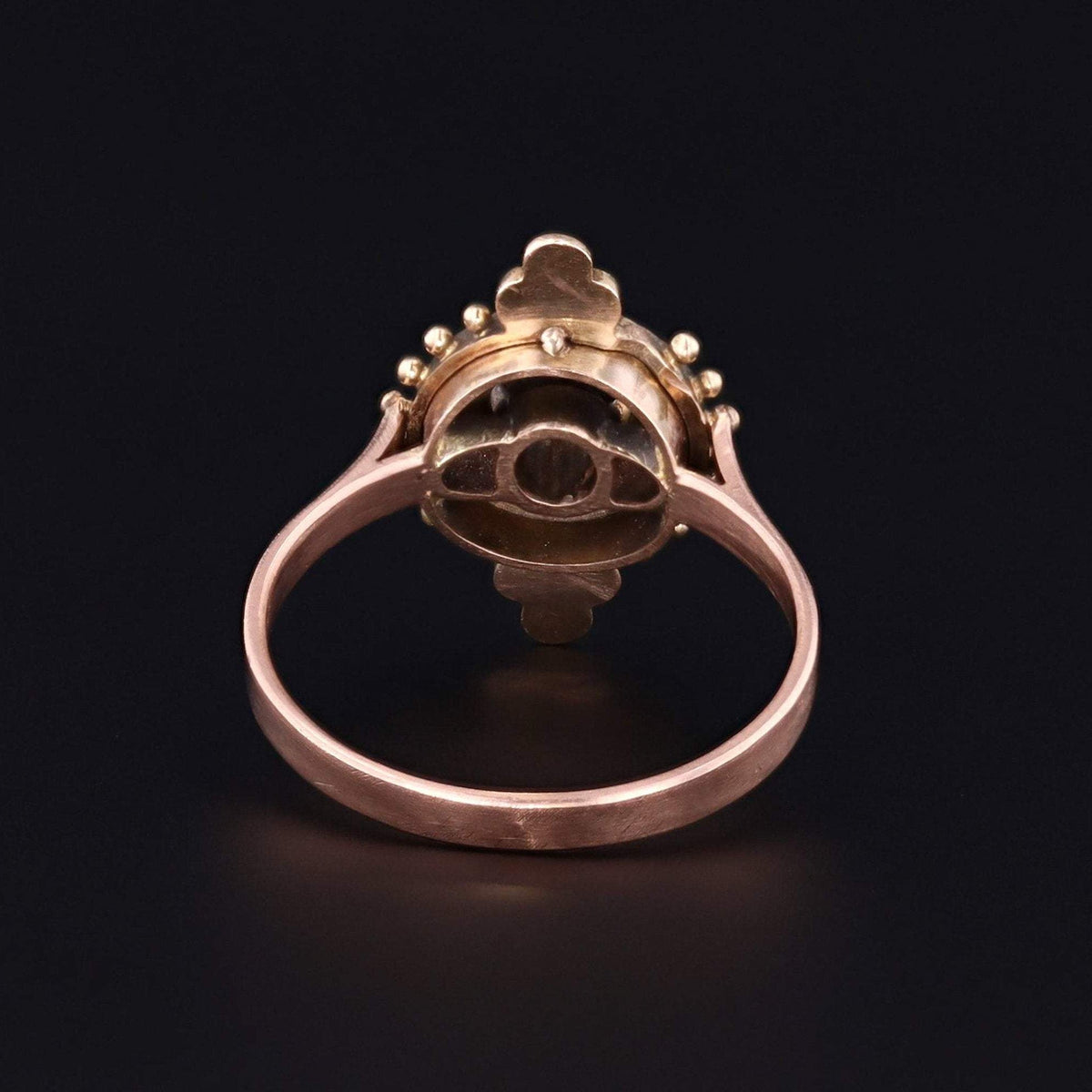 Antique Turquoise &amp; Diamond Ring | 14k Gold Ring - Trademark Antiques