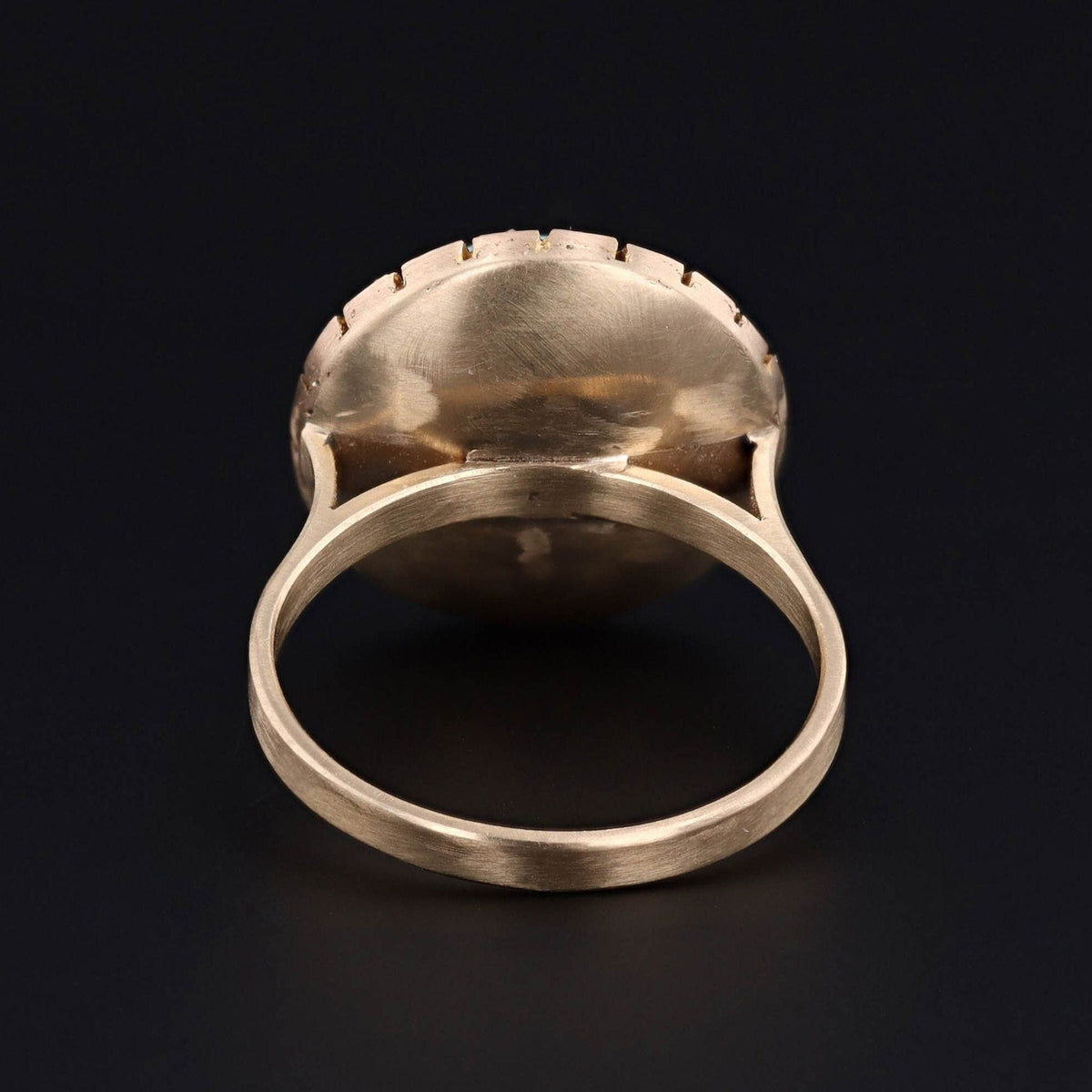 Antique Turquoise &amp; Diamond Ring | 14k Gold Ring - Trademark Antiques
