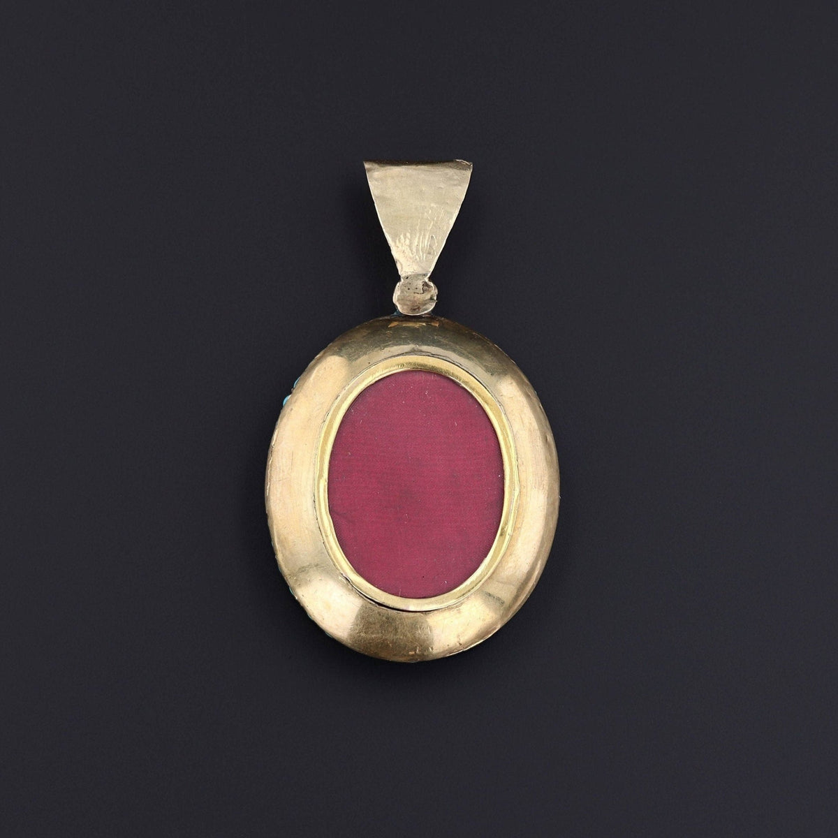 Antique Turquoise Locket of 14k Gold - Trademark Antiques