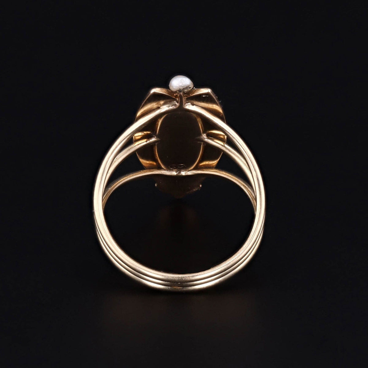 Antique Turquoise, Pearl and Enamel Conversion Ring of 14k Gold - Trademark Antiques