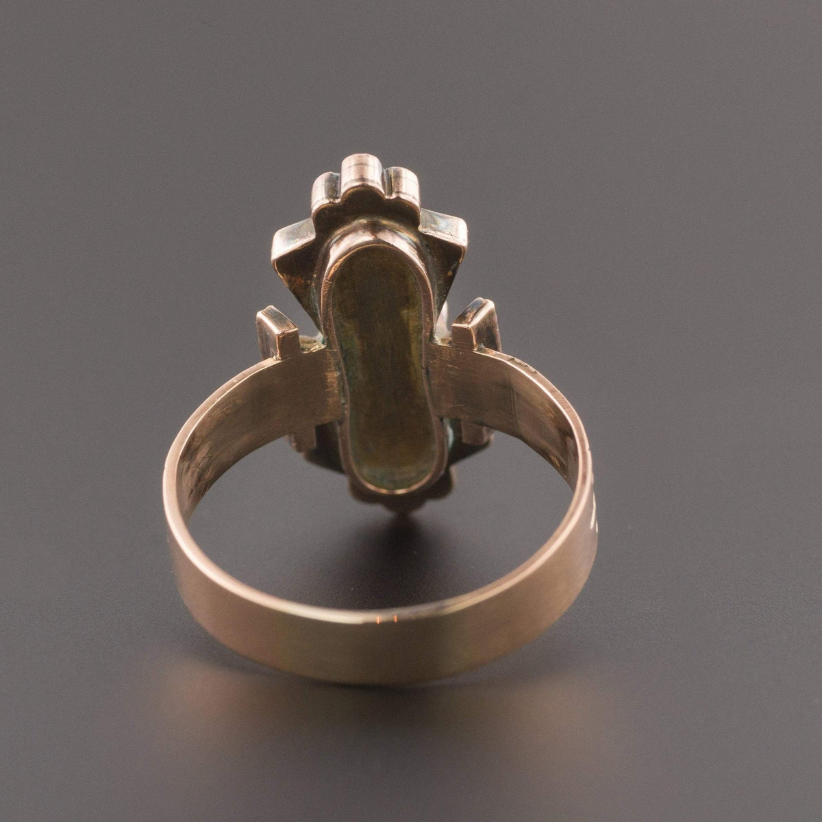 Antique Turquoise &amp; Pearl Ring | 14k Gold Ring - Trademark Antiques