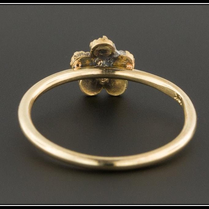 Antique Turquoise &amp; Pearl Ring | Antique Stick Pin Ring - Trademark Antiques