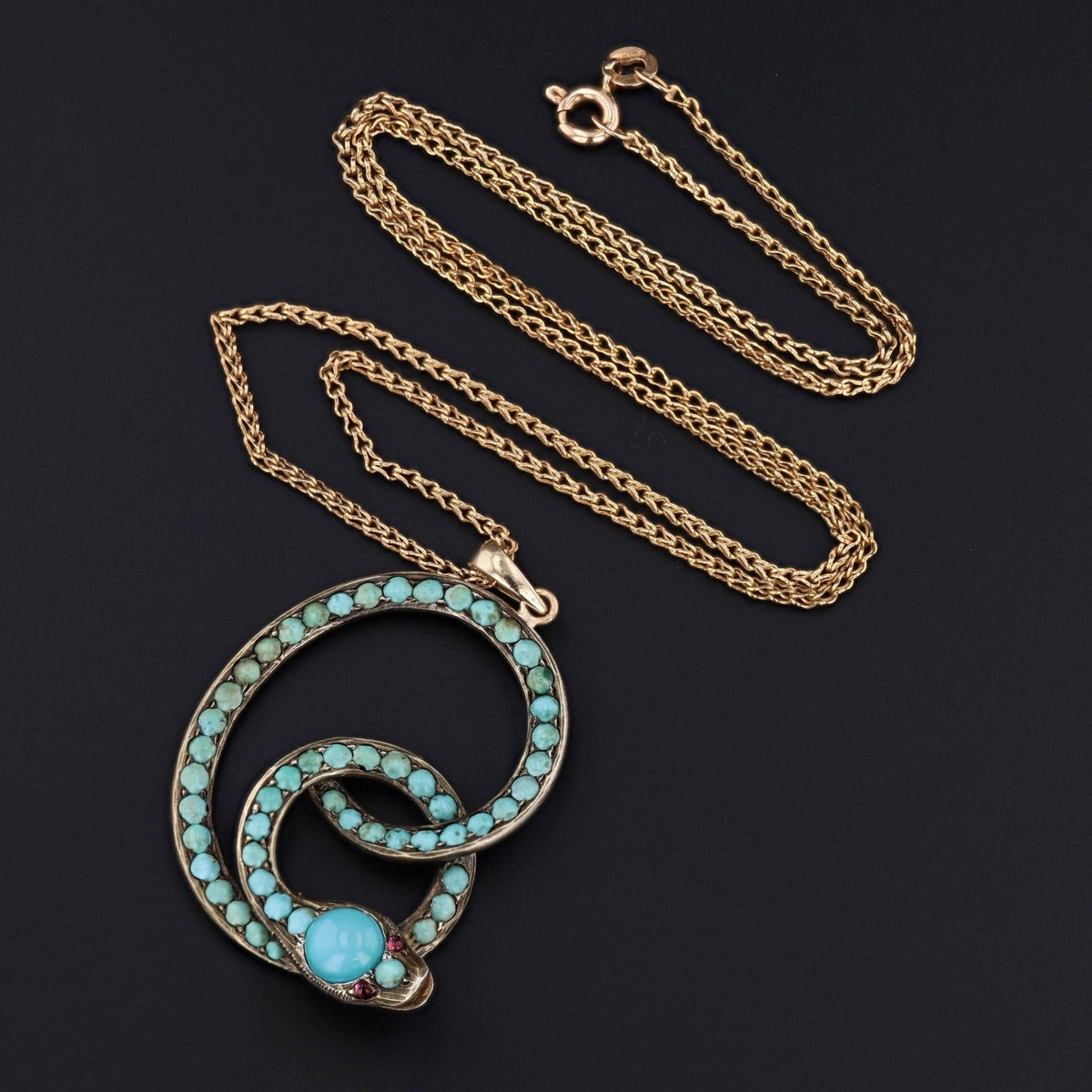 Antique Turquoise Pendant | Antique Buckle Conversion - Trademark Antiques